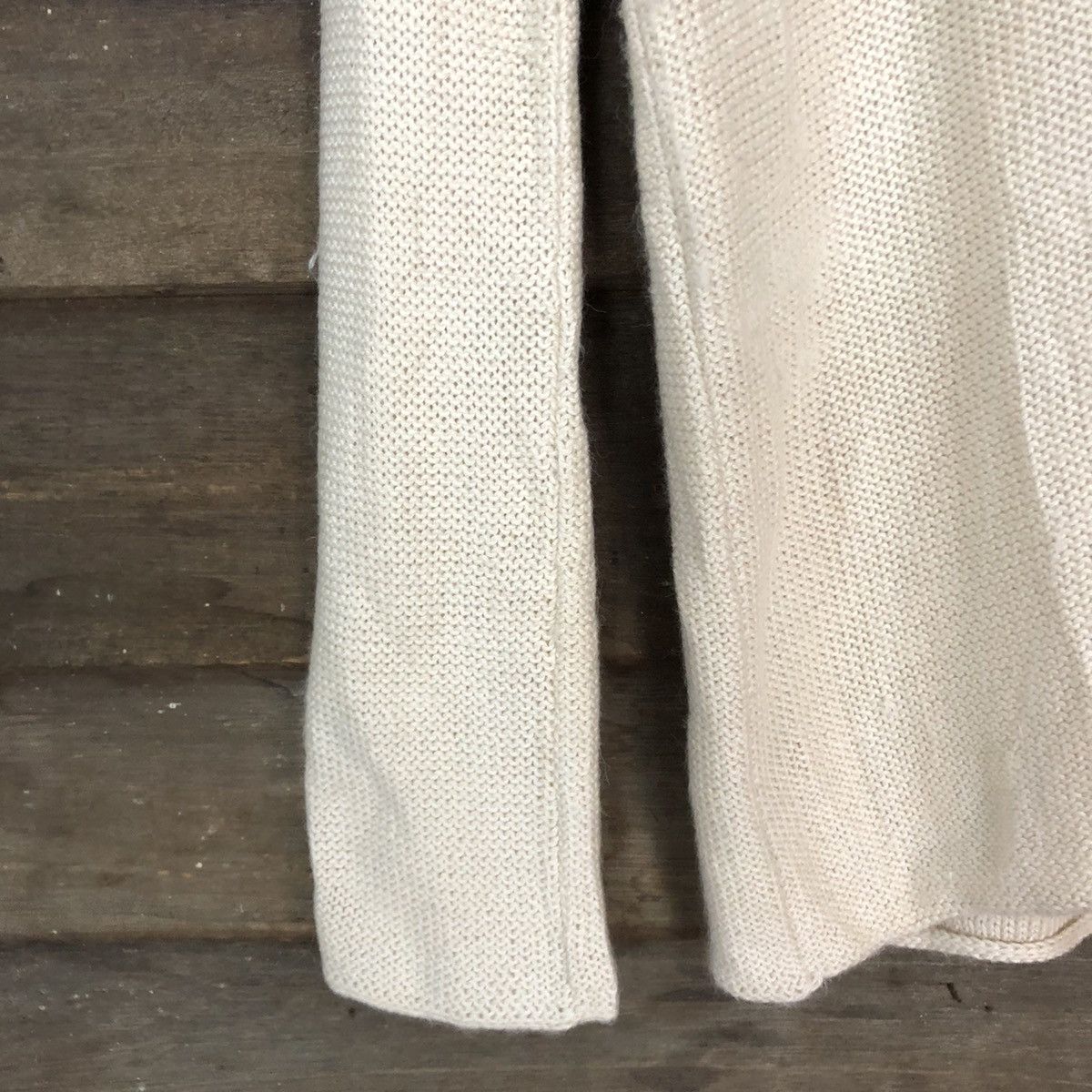 Japanese Brand Yoshie Inaba Cream crochet meshnet Knitwear #3955 Size US M / EU 48-50 / 2 - 6 Thumbnail
