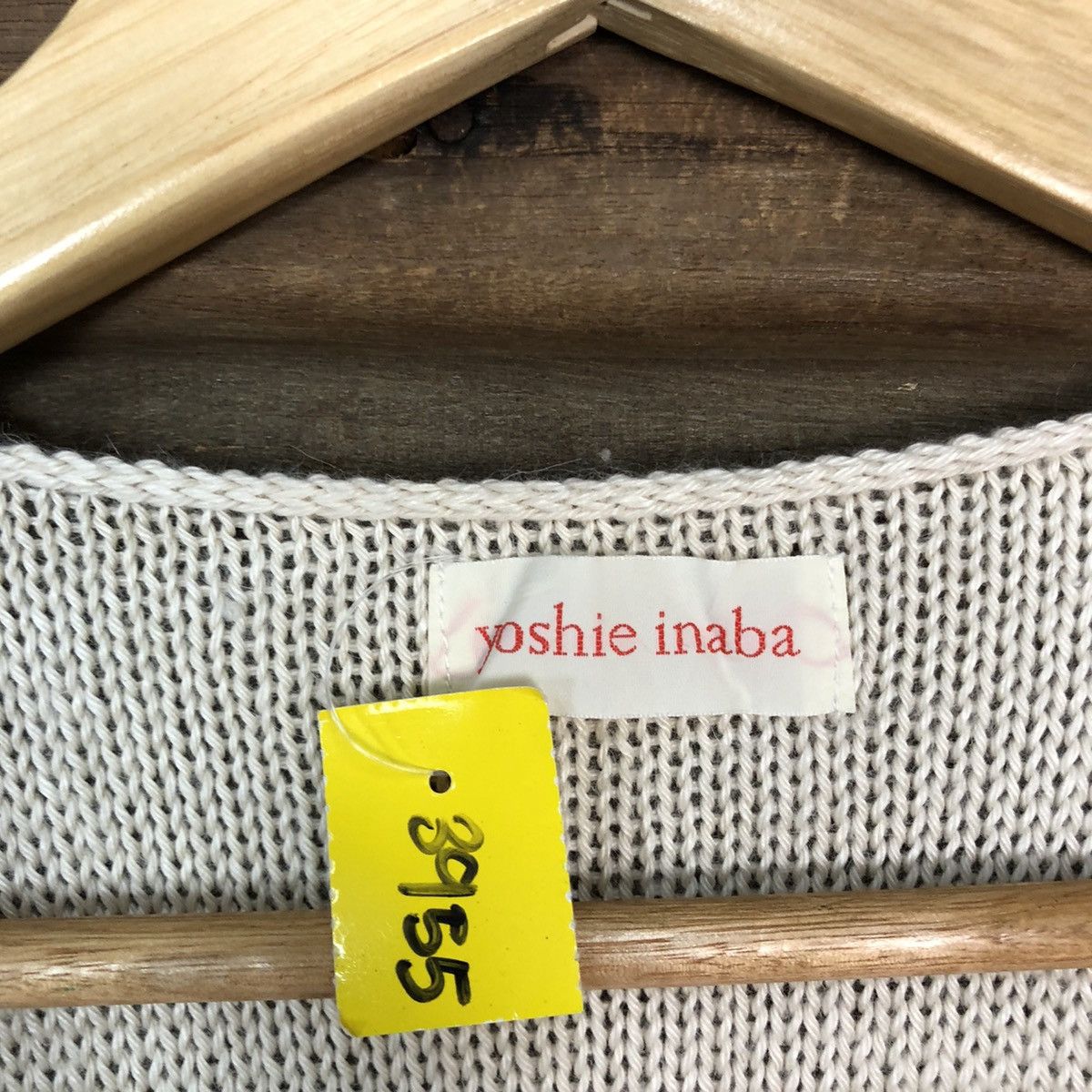 Japanese Brand Yoshie Inaba Cream crochet meshnet Knitwear #3955 Size US M / EU 48-50 / 2 - 10 Thumbnail