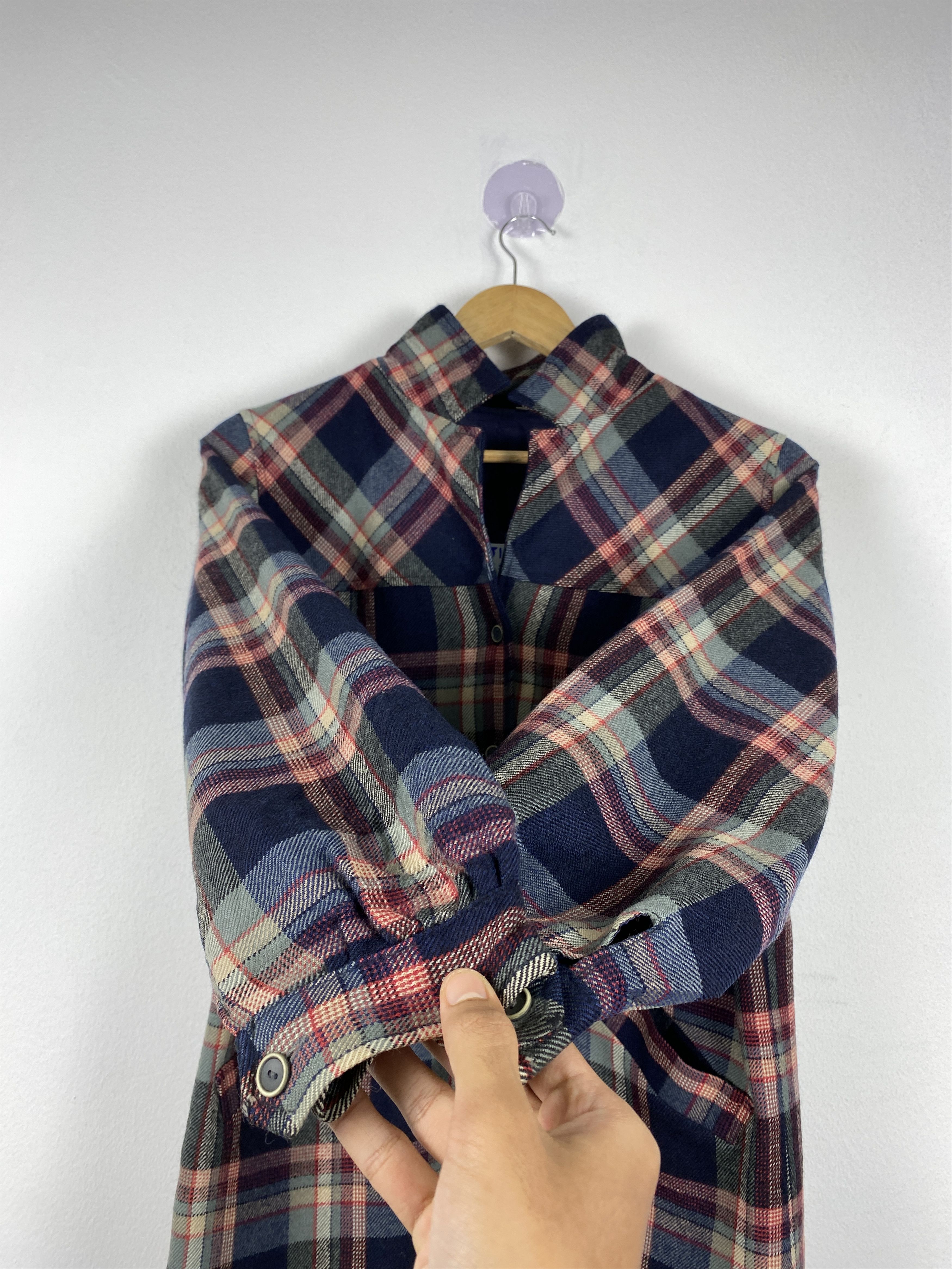 Japanese Brand Vintage Japanese Brand Flannel Button Up Jacket J1202 Size S / US 4 / IT 40 - 5 Thumbnail
