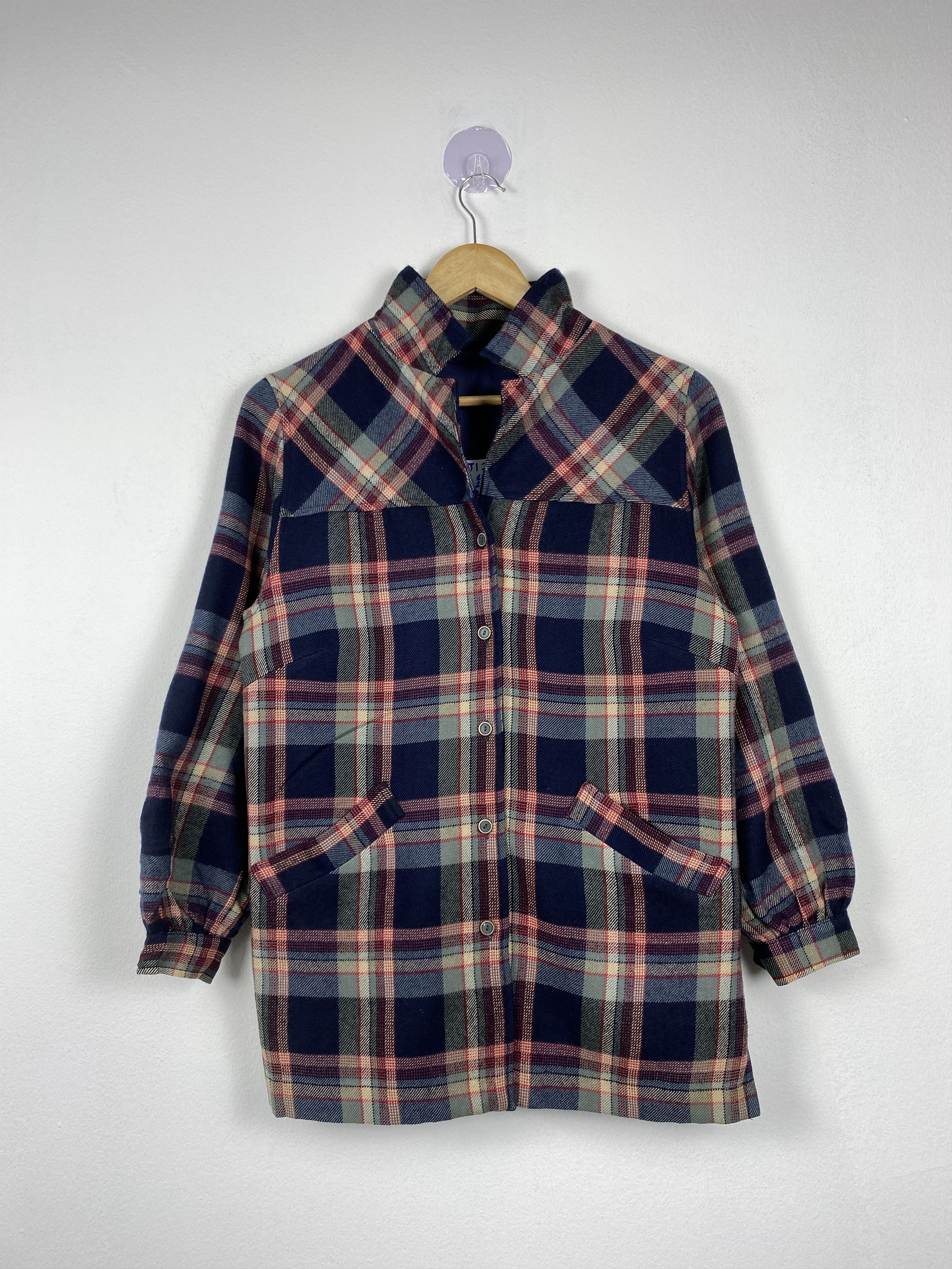 image of Vintage Flannel Button Up Jacket, Women's (Size Small)