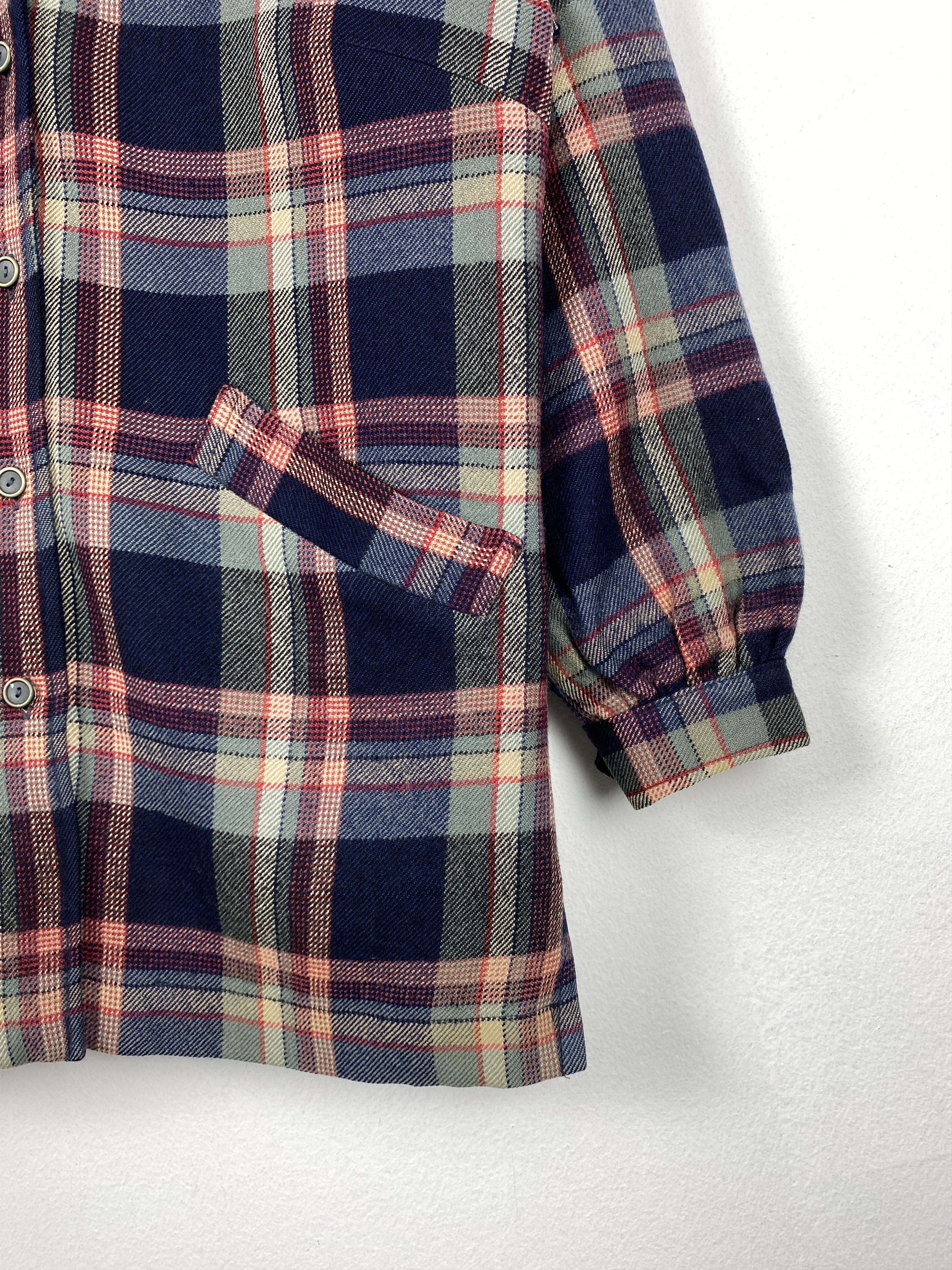 Japanese Brand Vintage Japanese Brand Flannel Button Up Jacket J1202 Size S / US 4 / IT 40 - 4 Thumbnail