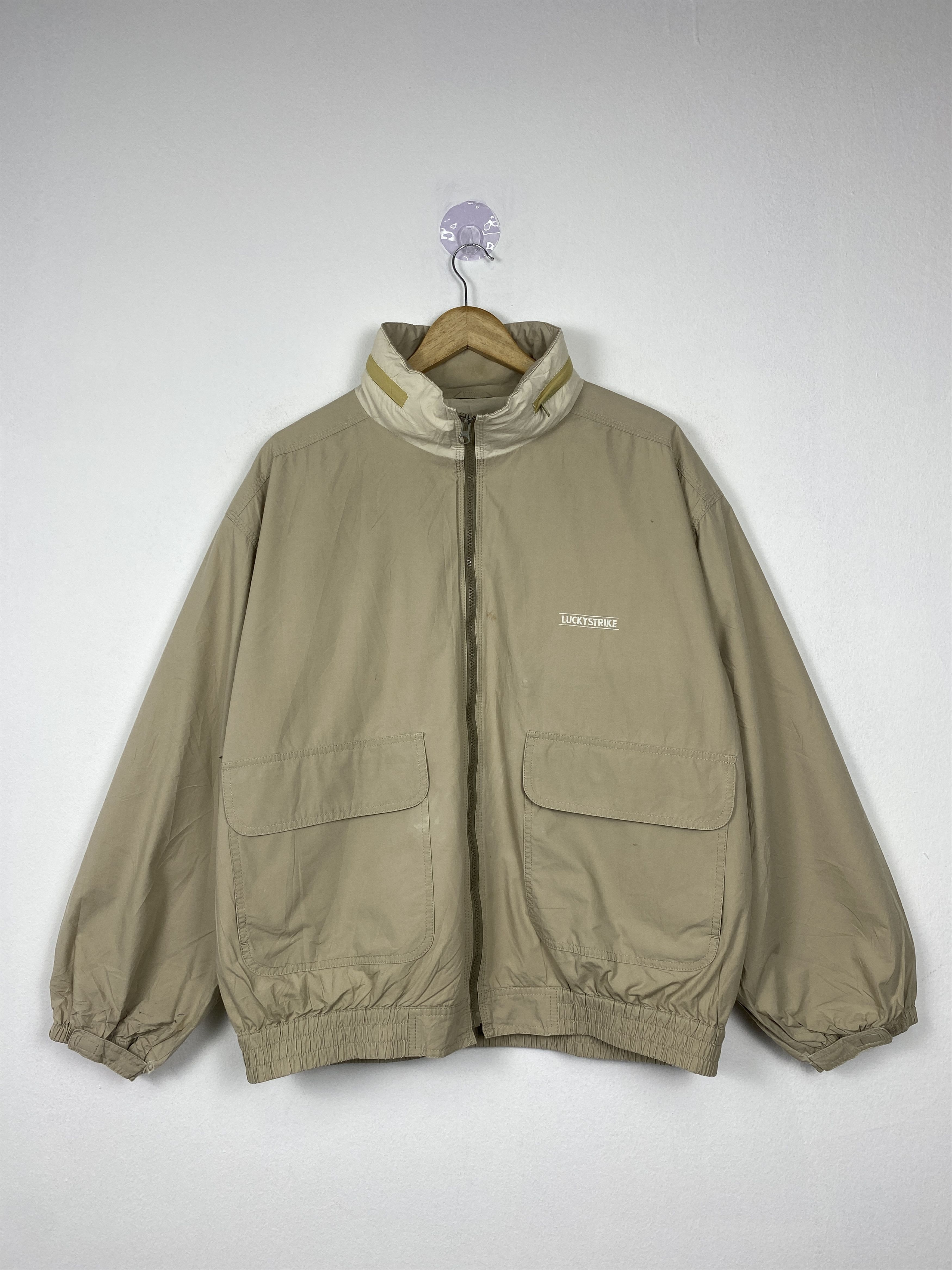 Vintage Vintage LUCKY STRIKE Cigarette Zip Up Jacket J1144 Size US L / EU 52-54 / 3 - 1 Thumbnail