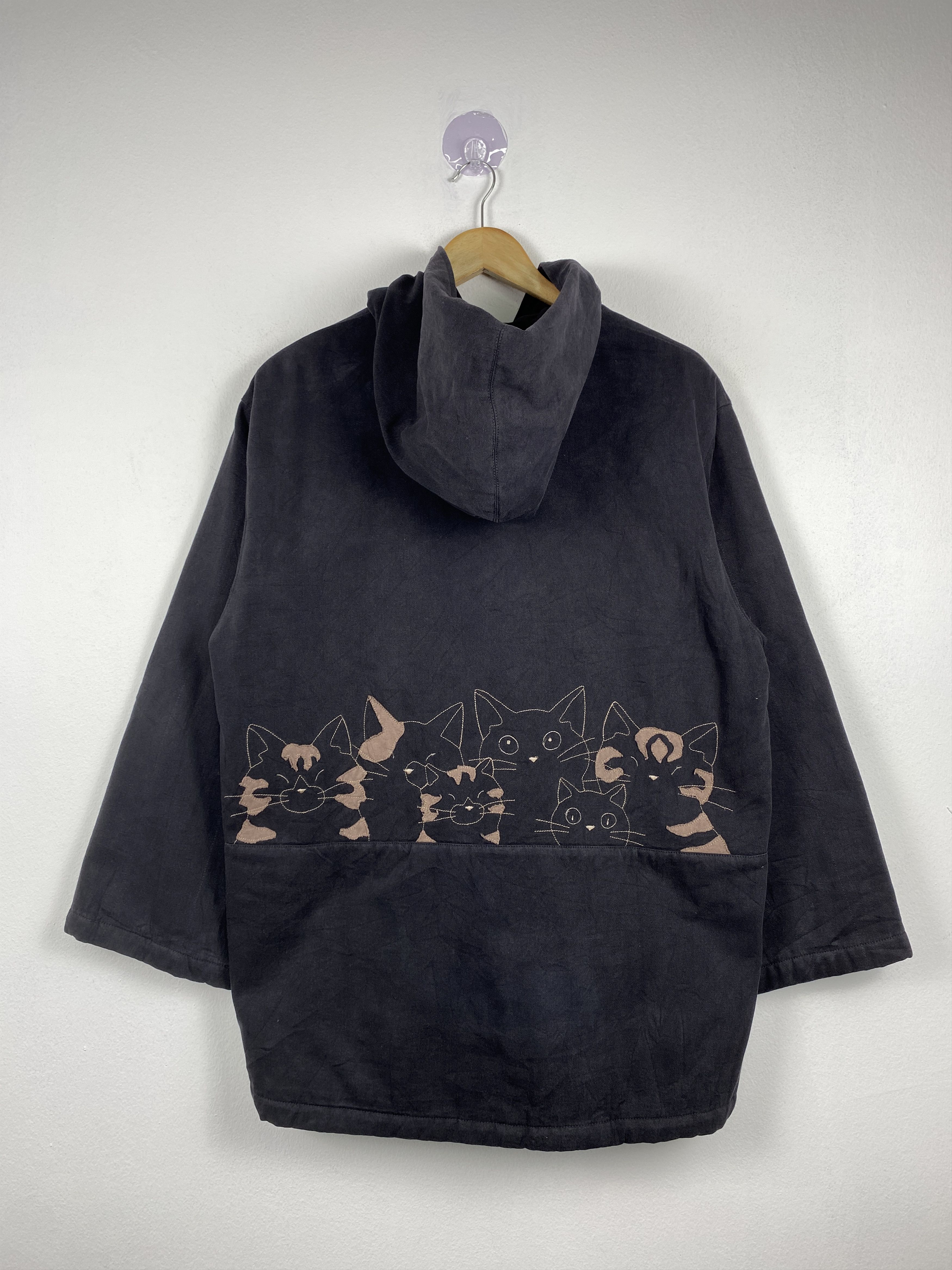 Japanese Brand Vintage Hikeson Cara Black Hoodie Jacket J1212 Size US M / EU 48-50 / 2 - 6 Thumbnail