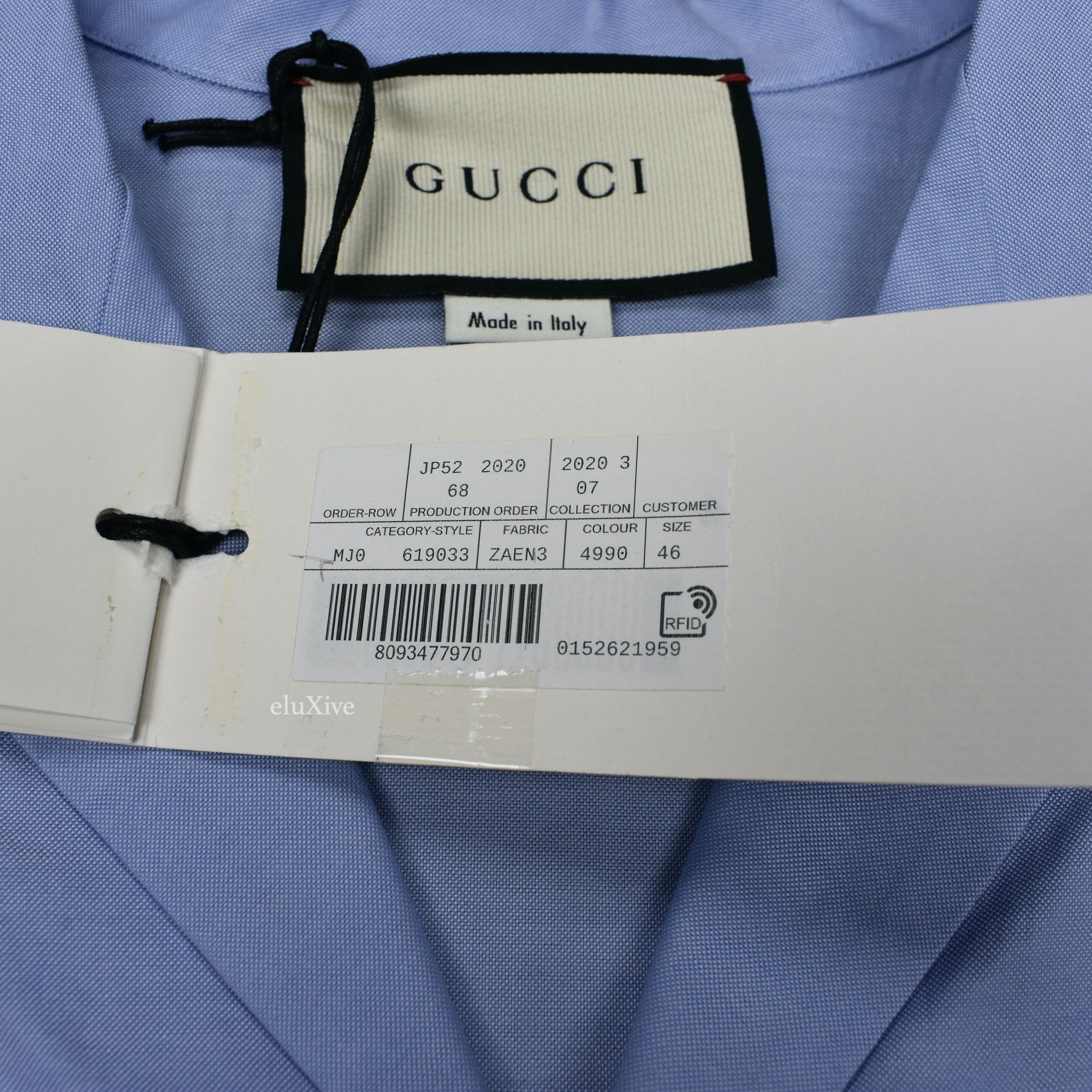 Gucci Gucci Blue Script Logo Oversized Bowling Shirt 46 NWT Size US S / EU 44-46 / 1 - 5 Thumbnail