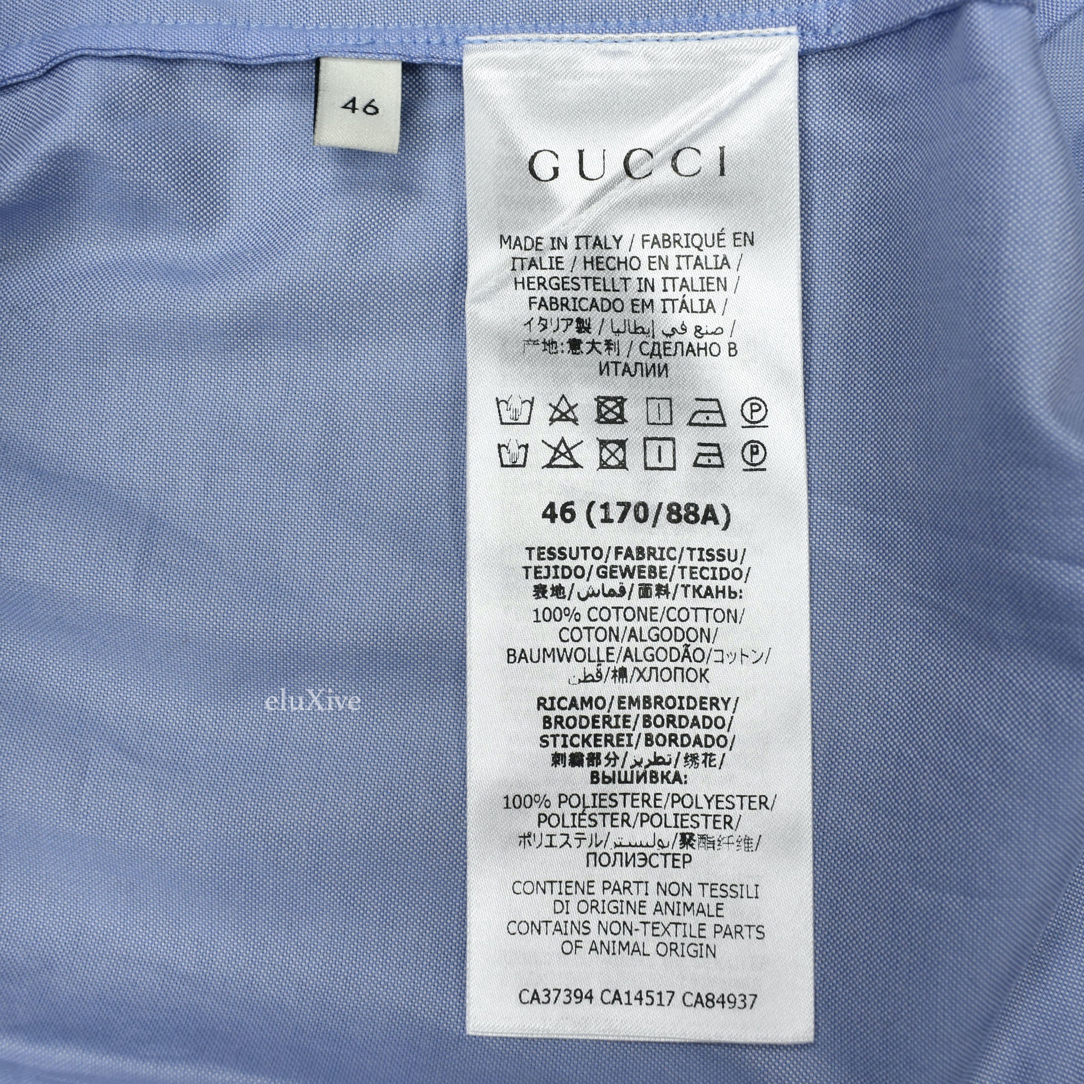 Gucci Gucci Blue Script Logo Oversized Bowling Shirt 46 NWT Size US S / EU 44-46 / 1 - 9 Thumbnail