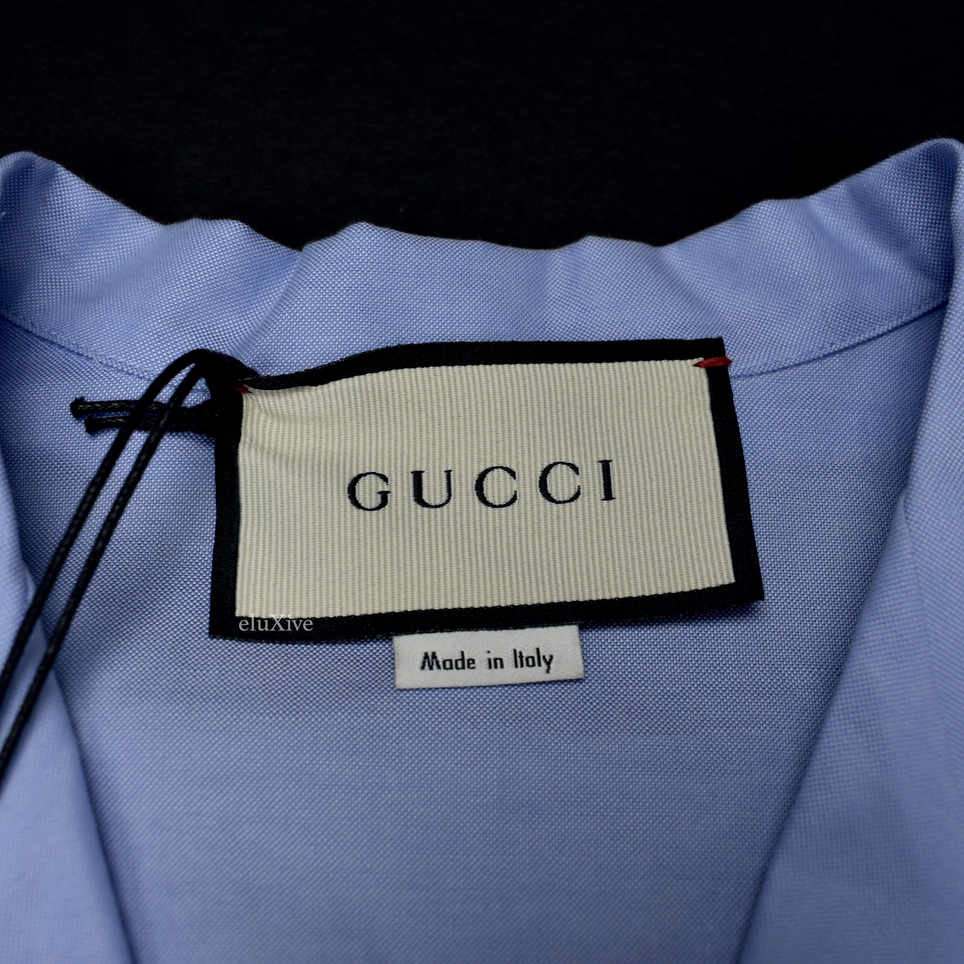 Gucci Gucci Blue Script Logo Oversized Bowling Shirt 46 NWT Size US S / EU 44-46 / 1 - 3 Thumbnail