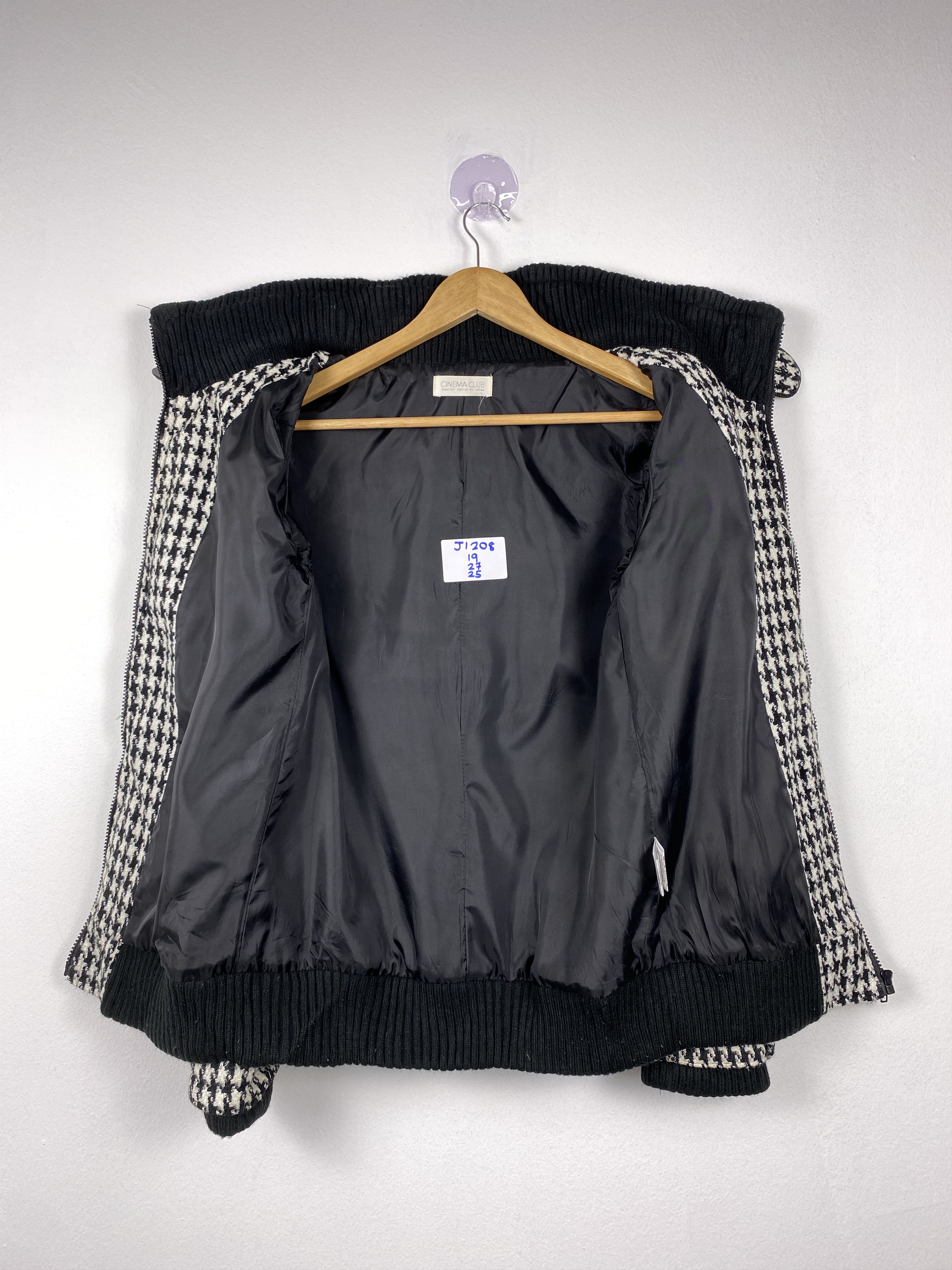Japanese Brand Vintage Cinema Club Fabric Checkered Wool Jacket J1208 Size M / US 6-8 / IT 42-44 - 9 Thumbnail