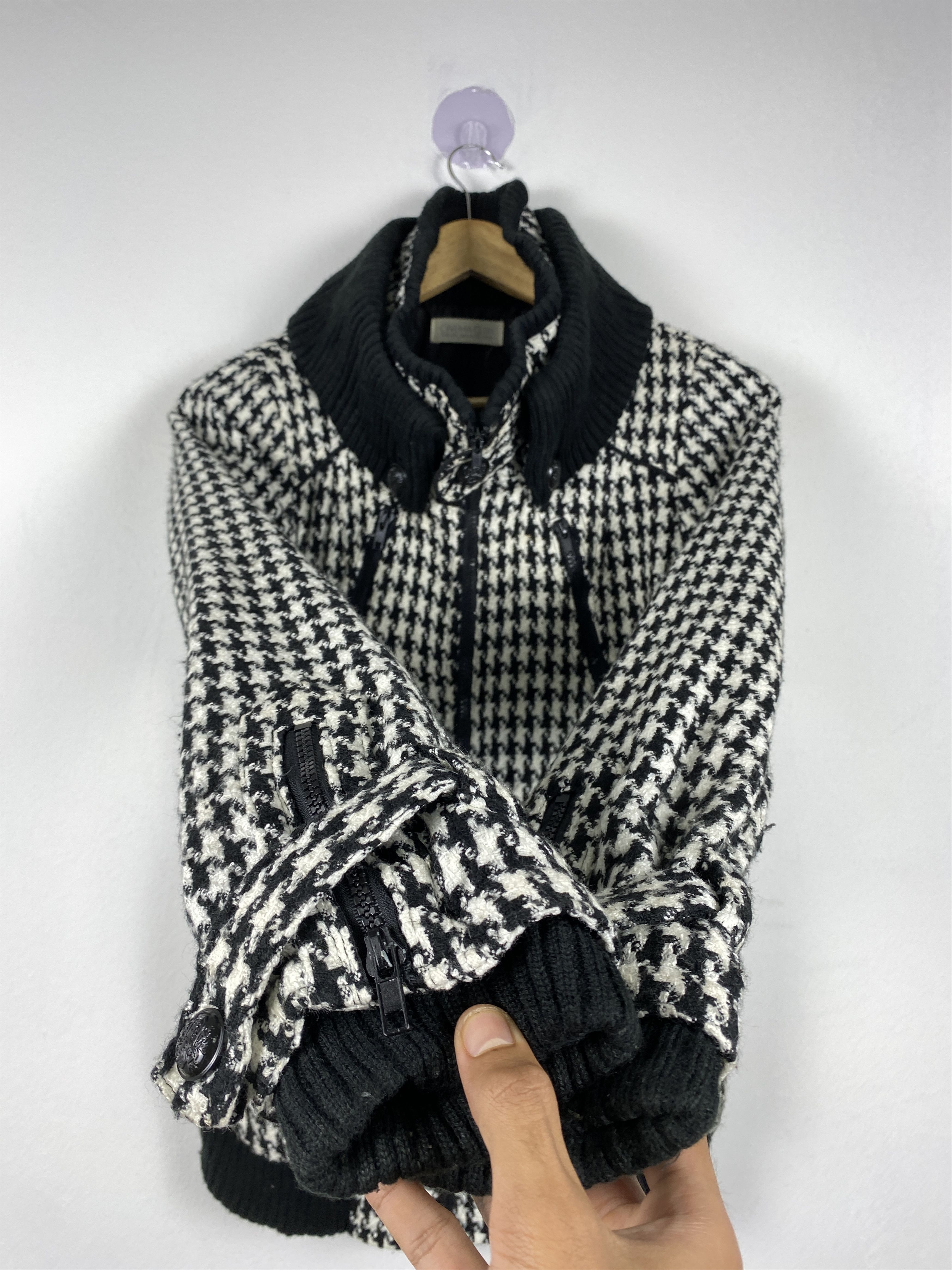 Japanese Brand Vintage Cinema Club Fabric Checkered Wool Jacket J1208 Size M / US 6-8 / IT 42-44 - 5 Thumbnail