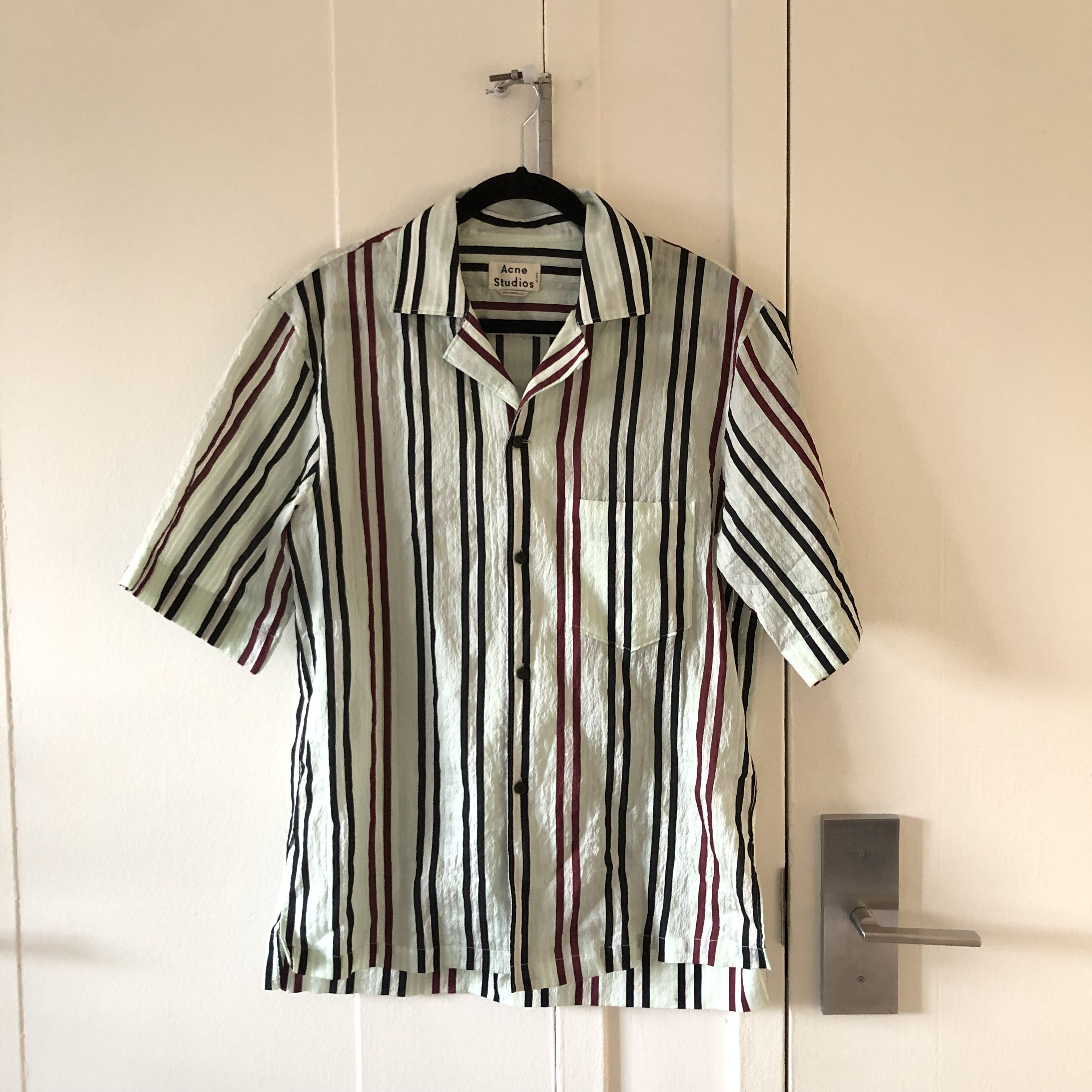 Acne Studios Acne Studios Short Sleeve Camp Collar Button Up Size US M / EU 48-50 / 2 - 1 Thumbnail