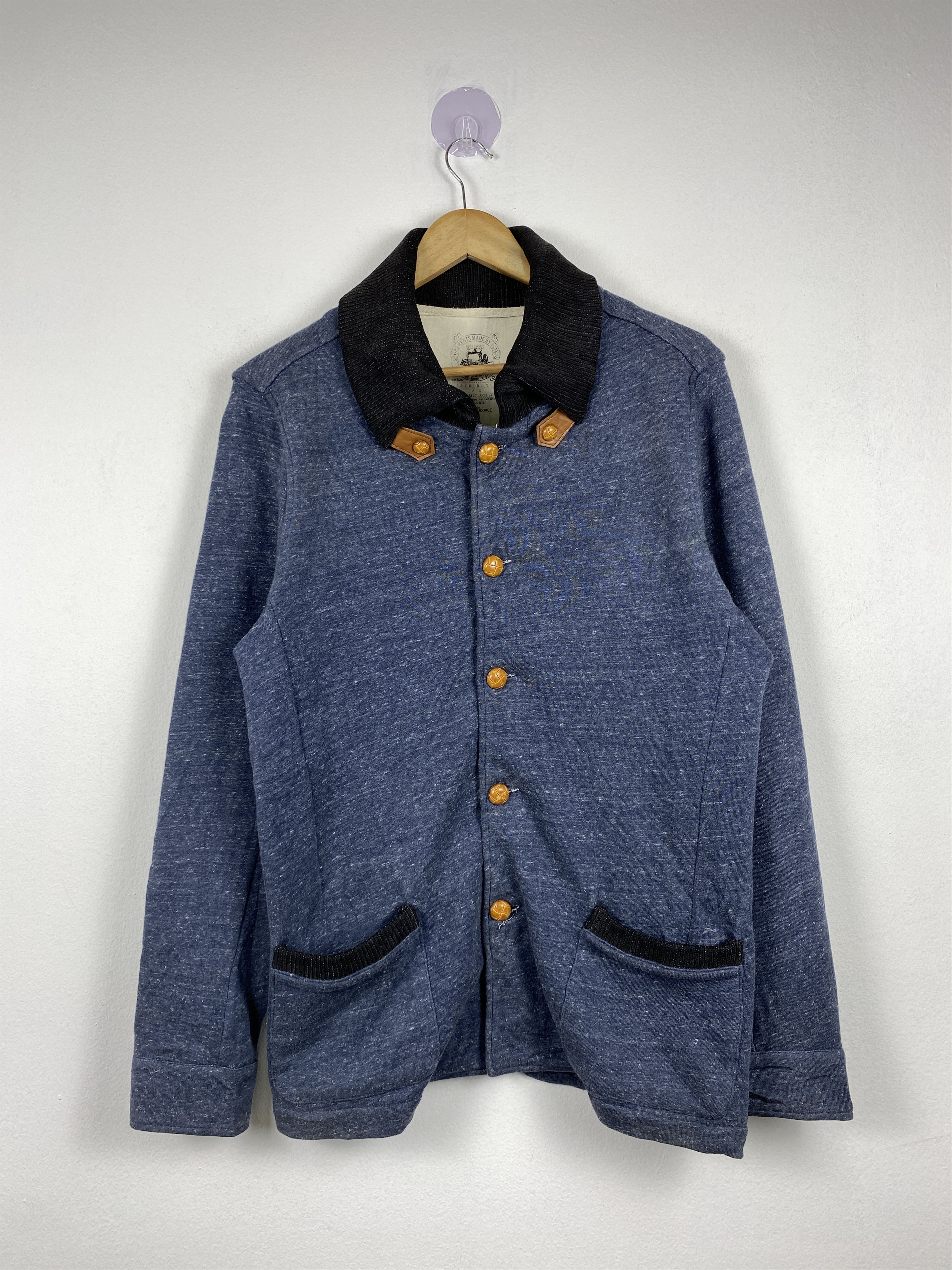 image of Vintage Button Up Jacket in Blue, Men's (Size XS)