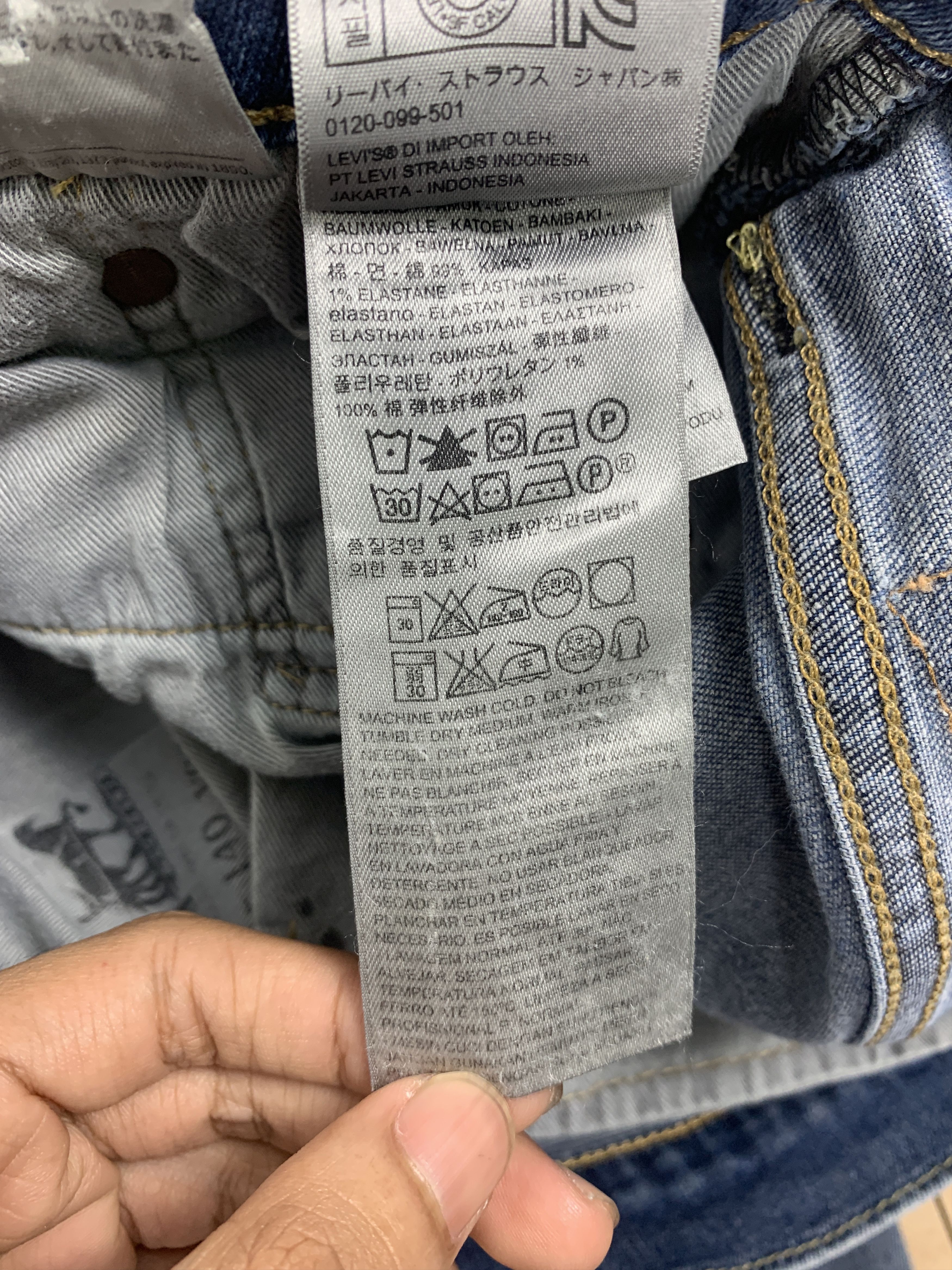 Levi's × Vintage Vintage LEVI'S 510 Straight Cut Faded Mid Wash Jeans Size US 30 / EU 46 - 13 Thumbnail