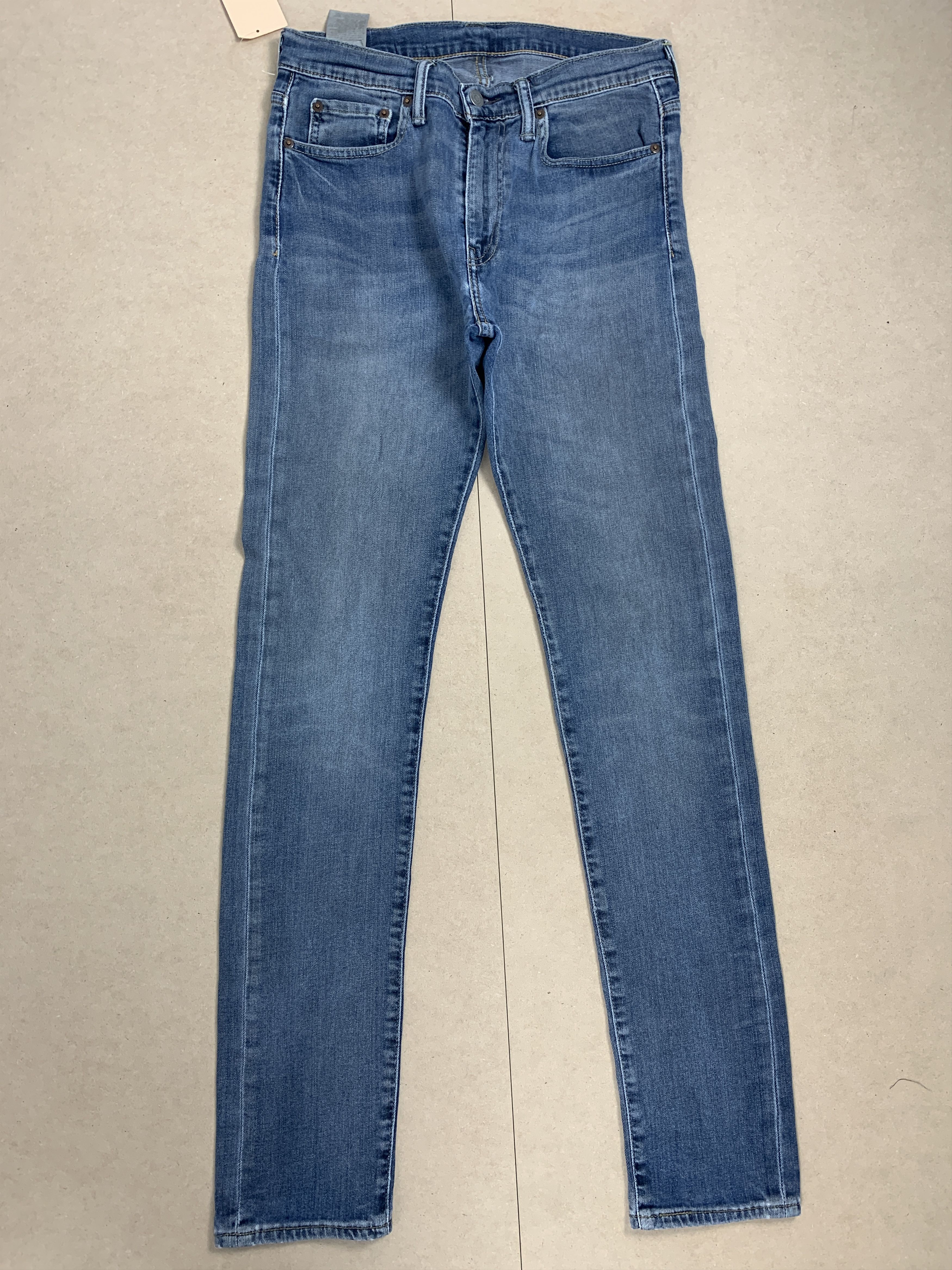 image of Levis x Vintage Levi's 510 Straight Cut Faded Mid Wash Jeans in Blue Denim, Men's (Size 30)