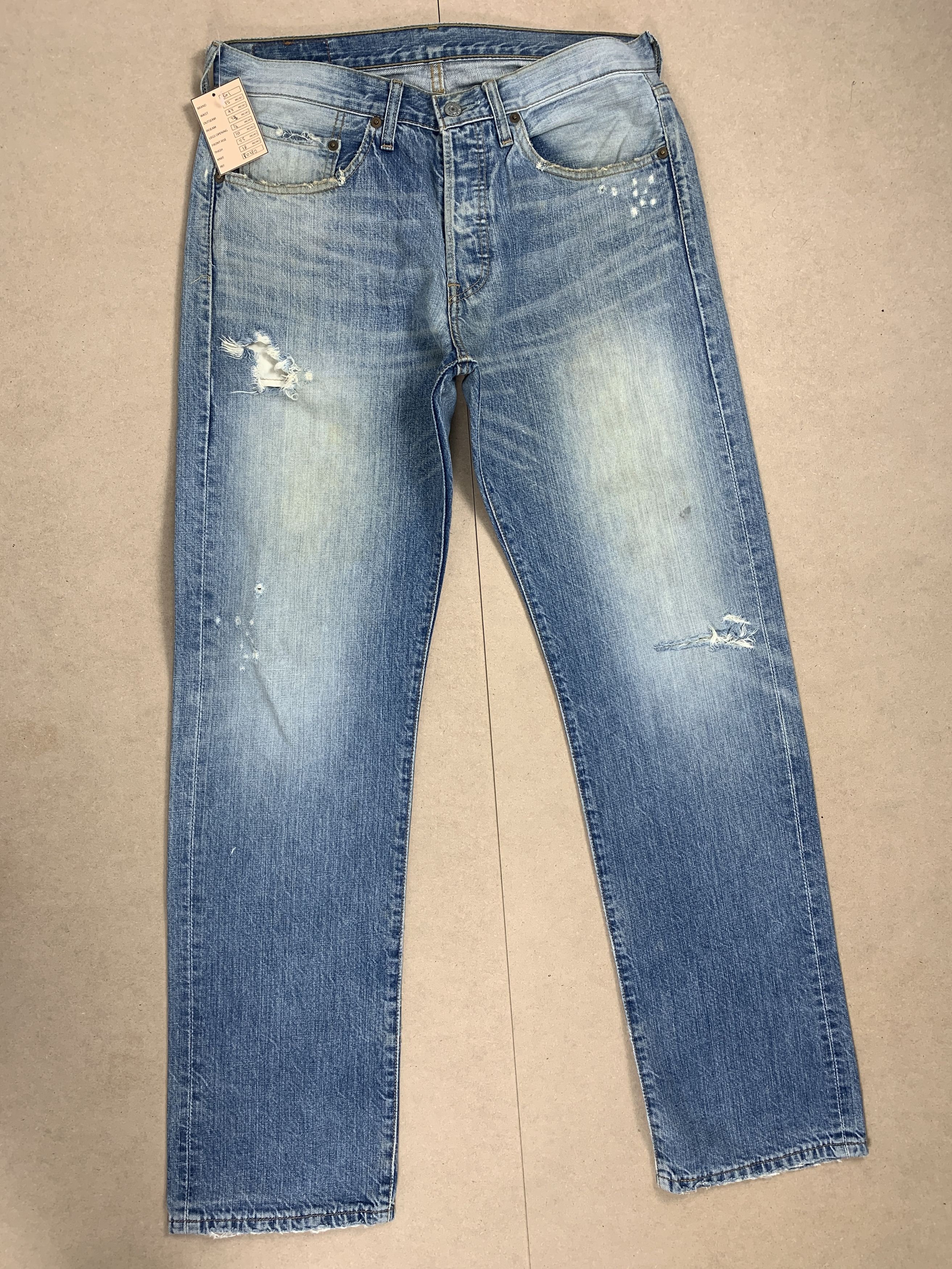 Levi's Vintage 90s LEVI'S 501 Straight Cut Distressed Jeans P0180 Size US 32 / EU 48 - 1 Thumbnail