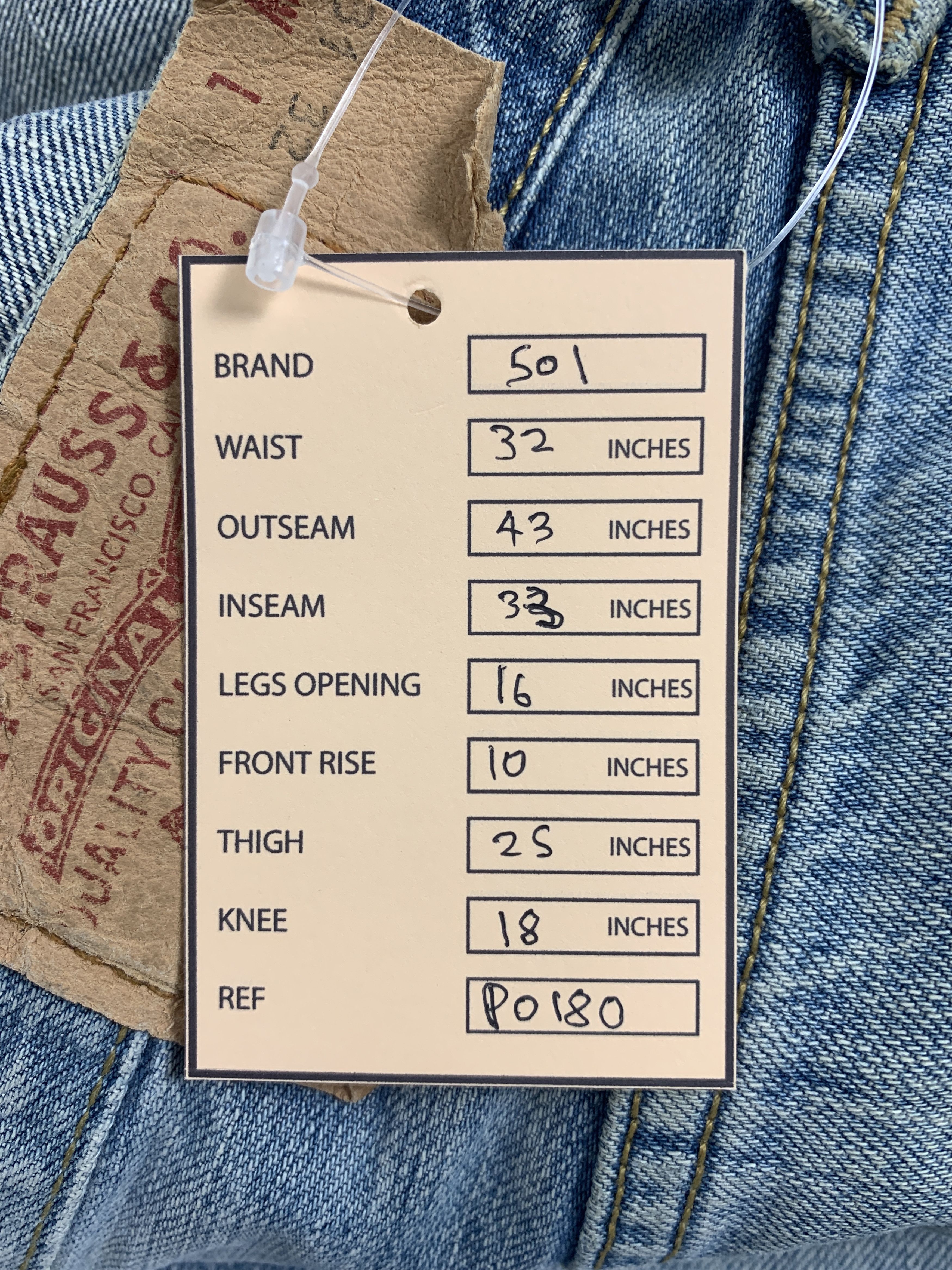 Levi's Vintage 90s LEVI'S 501 Straight Cut Distressed Jeans P0180 Size US 32 / EU 48 - 21 Thumbnail