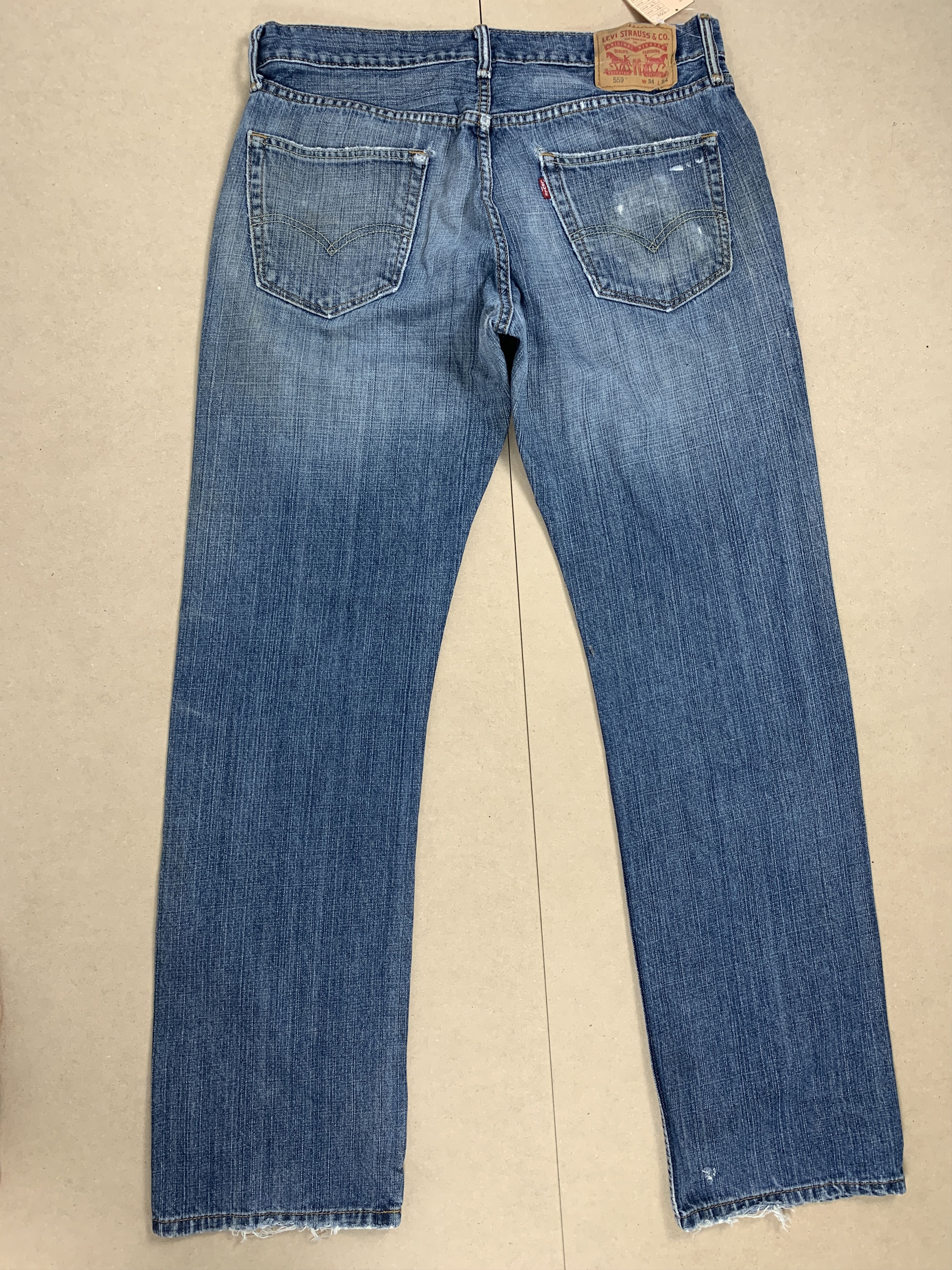 Levi's × Levi's Vintage Clothing × Vintage Vintage LEVI'S 559 Distressed Faded Mid Wash Jeans Size US 35 - 7 Thumbnail
