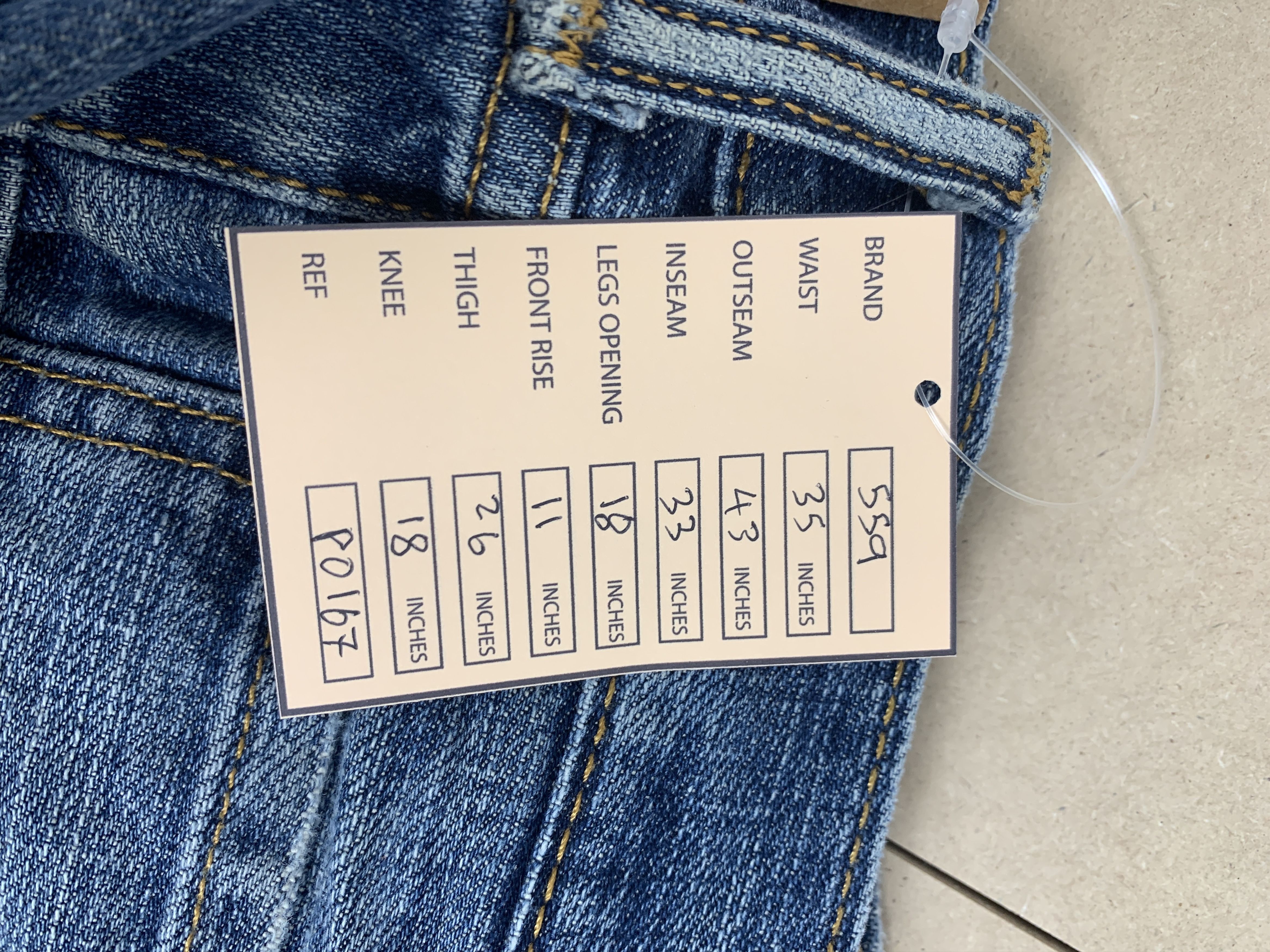 Levi's × Levi's Vintage Clothing × Vintage Vintage LEVI'S 559 Distressed Faded Mid Wash Jeans Size US 35 - 23 Thumbnail