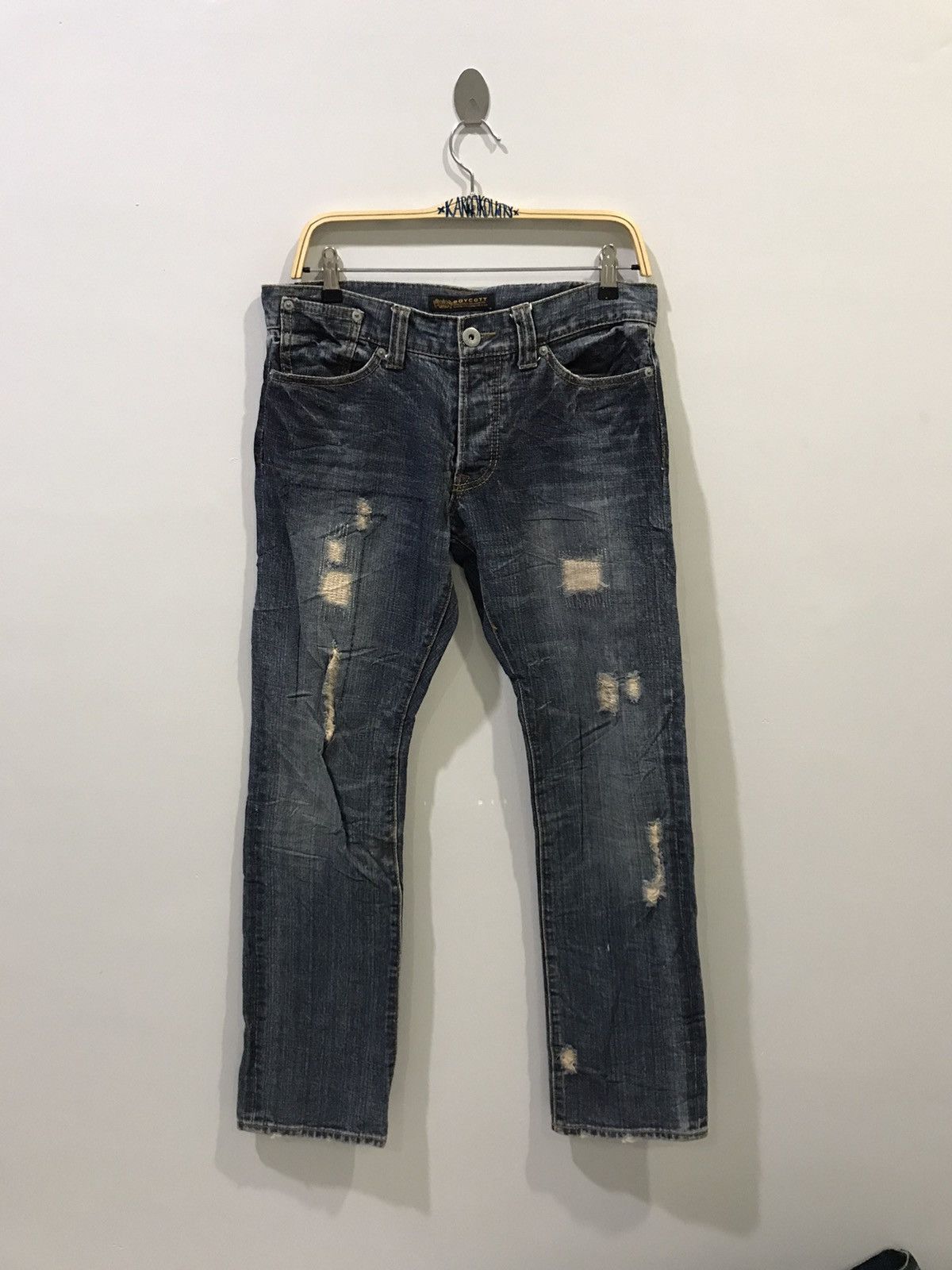 Boycott × Japanese Brand BOYCOTT Distressed Denim Size US 32 / EU 48 - 1 Thumbnail