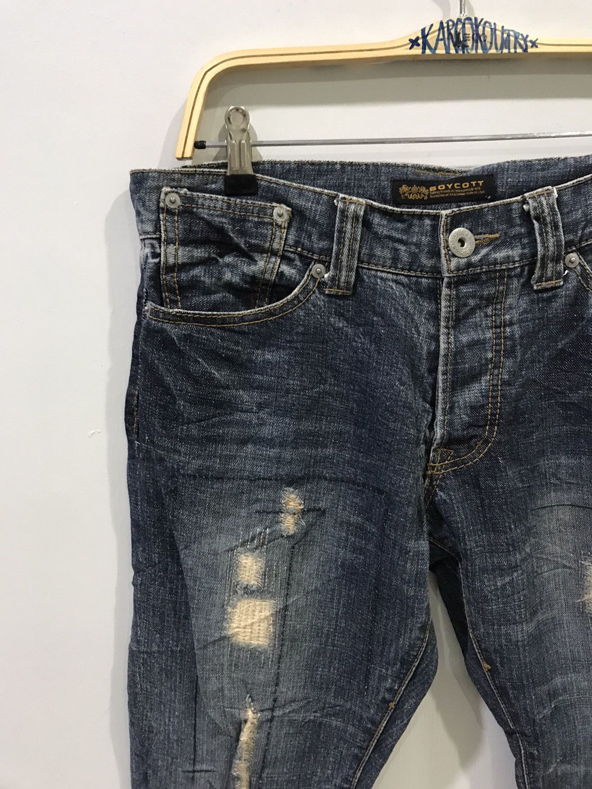 Boycott × Japanese Brand BOYCOTT Distressed Denim Size US 32 / EU 48 - 3 Thumbnail