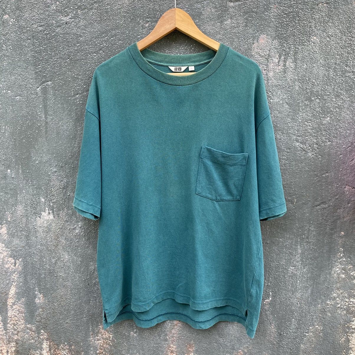 Thrashed Faded Lemaire x Uniqlo Oversized ERD POCKET TEE