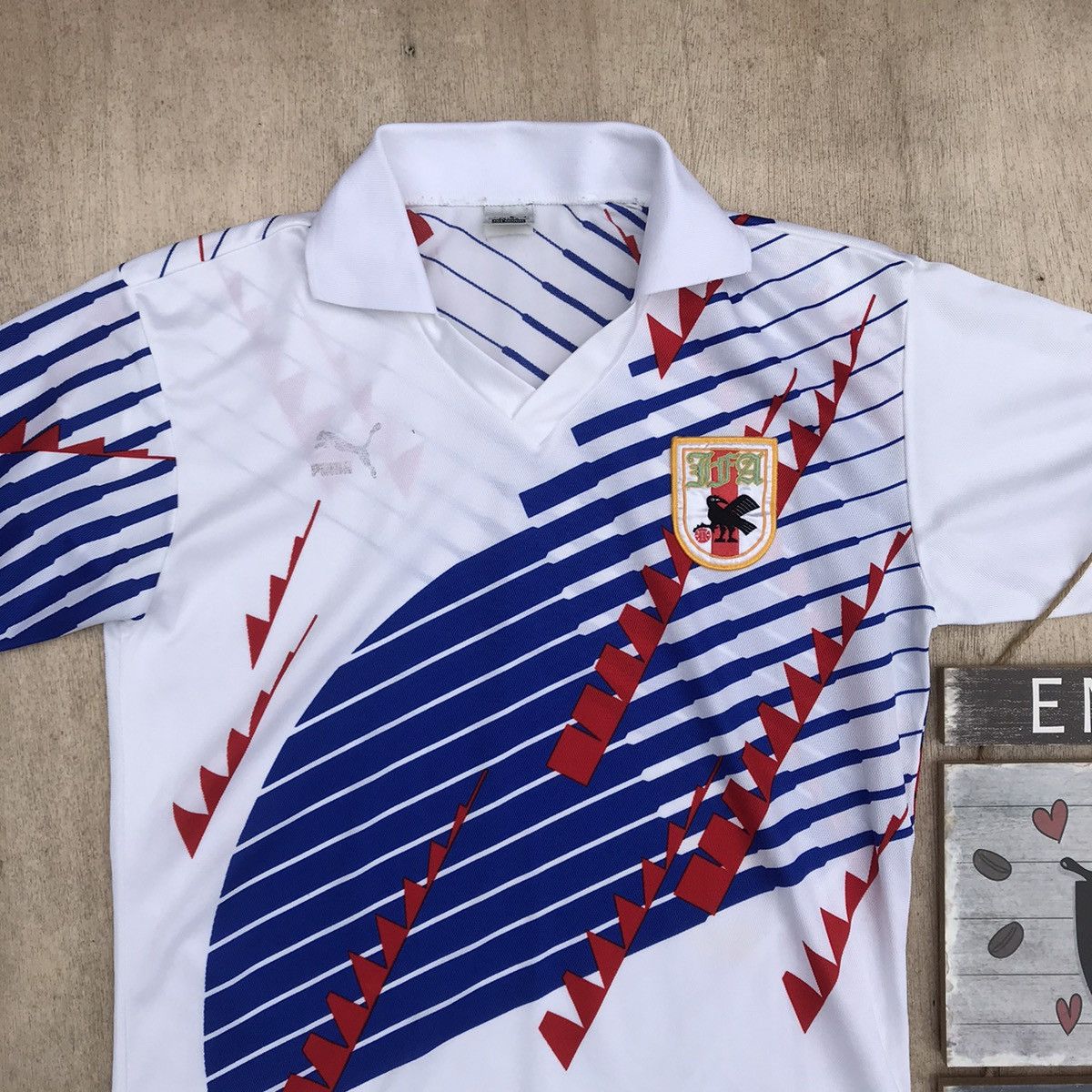 Vintage Rare Vintage Japan JFA Jersey flame stripe by puma Size US M / EU 48-50 / 2 - 5 Thumbnail
