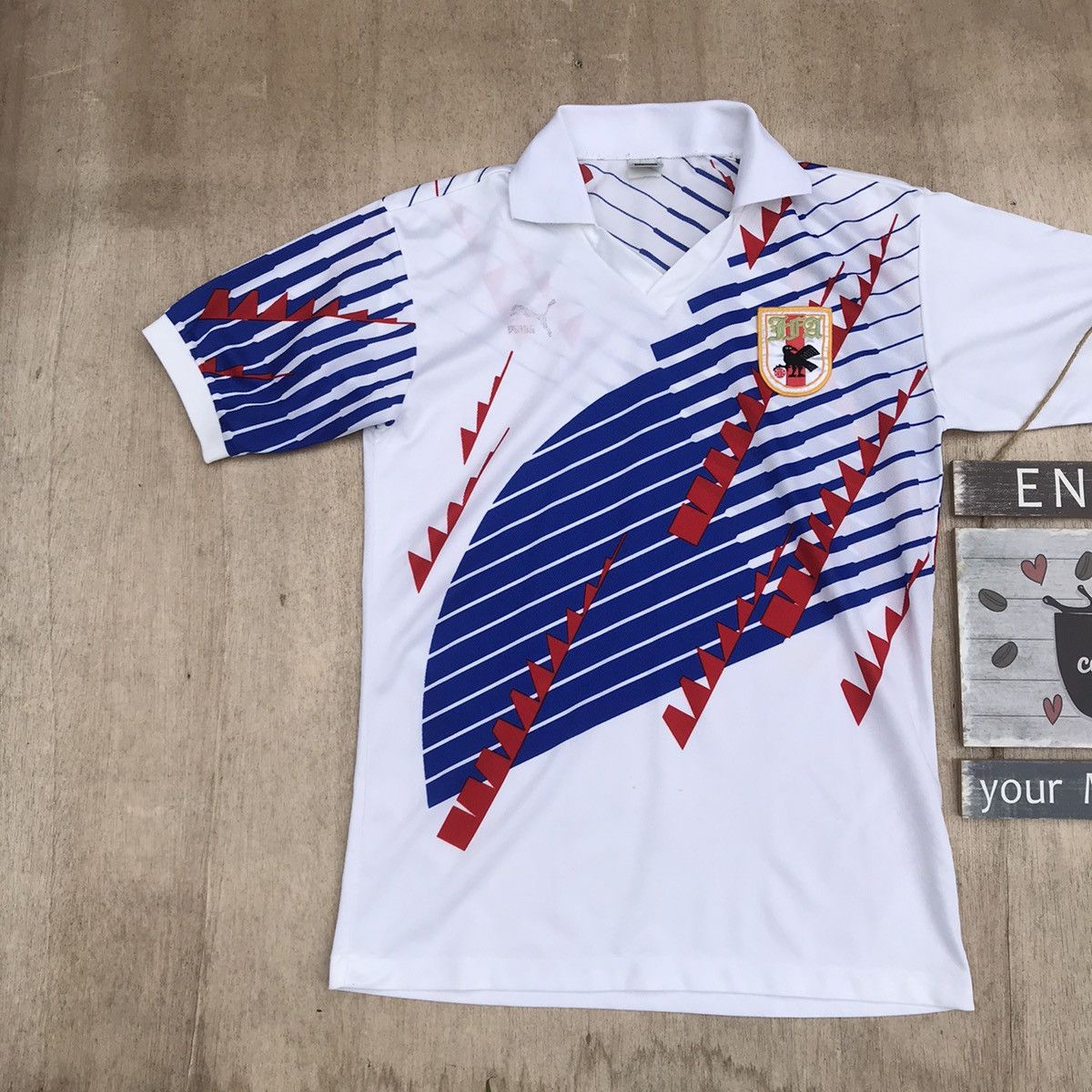 Vintage Rare Vintage Japan JFA Jersey flame stripe by puma Size US M / EU 48-50 / 2 - 2 Thumbnail