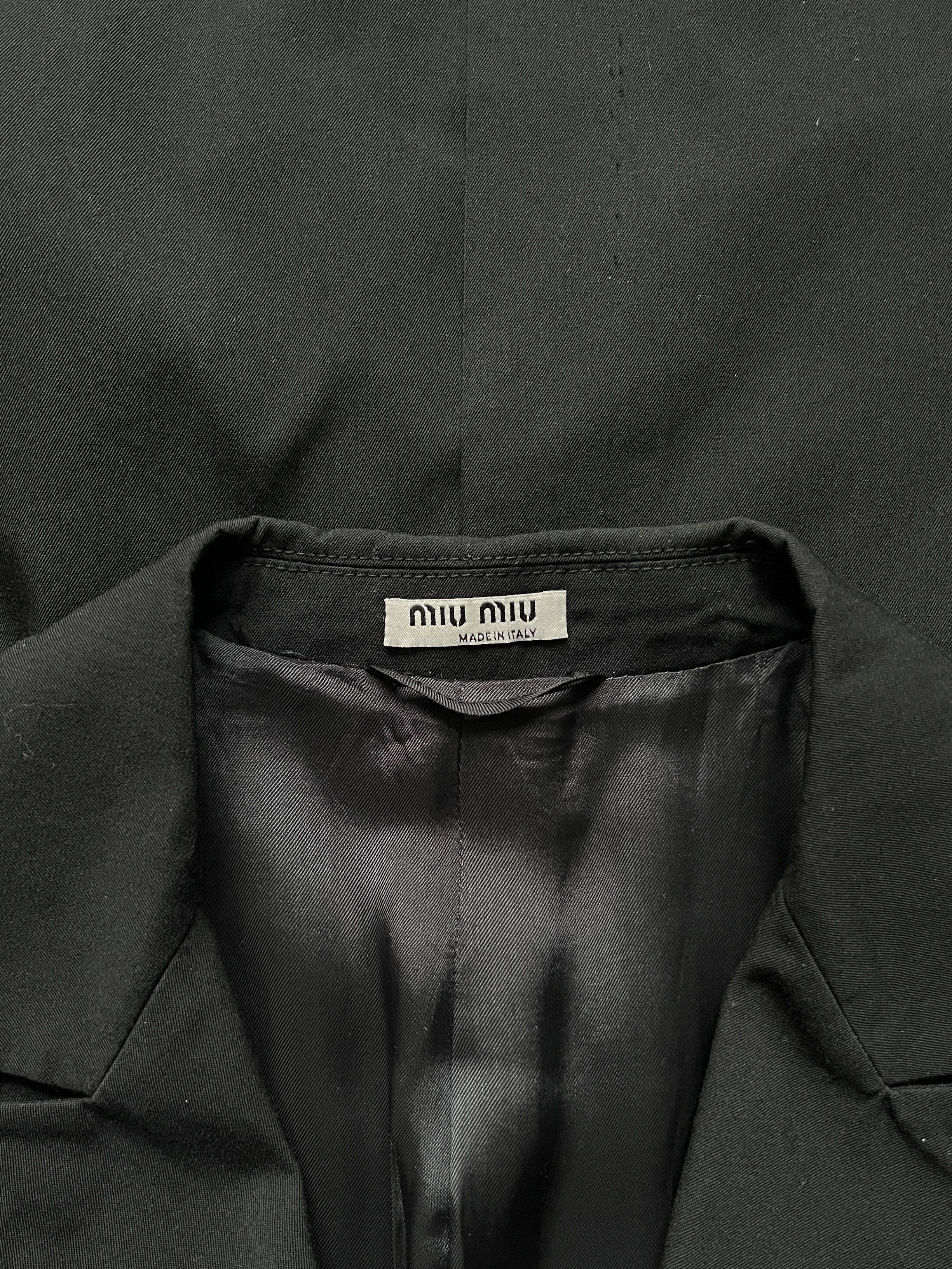 Miu Miu ⚡️QUICK SALE⚡️2007 Miu Miu Black Skirted Coat 3/4 Sleeves Size S / US 4 / IT 40 - 3 Thumbnail