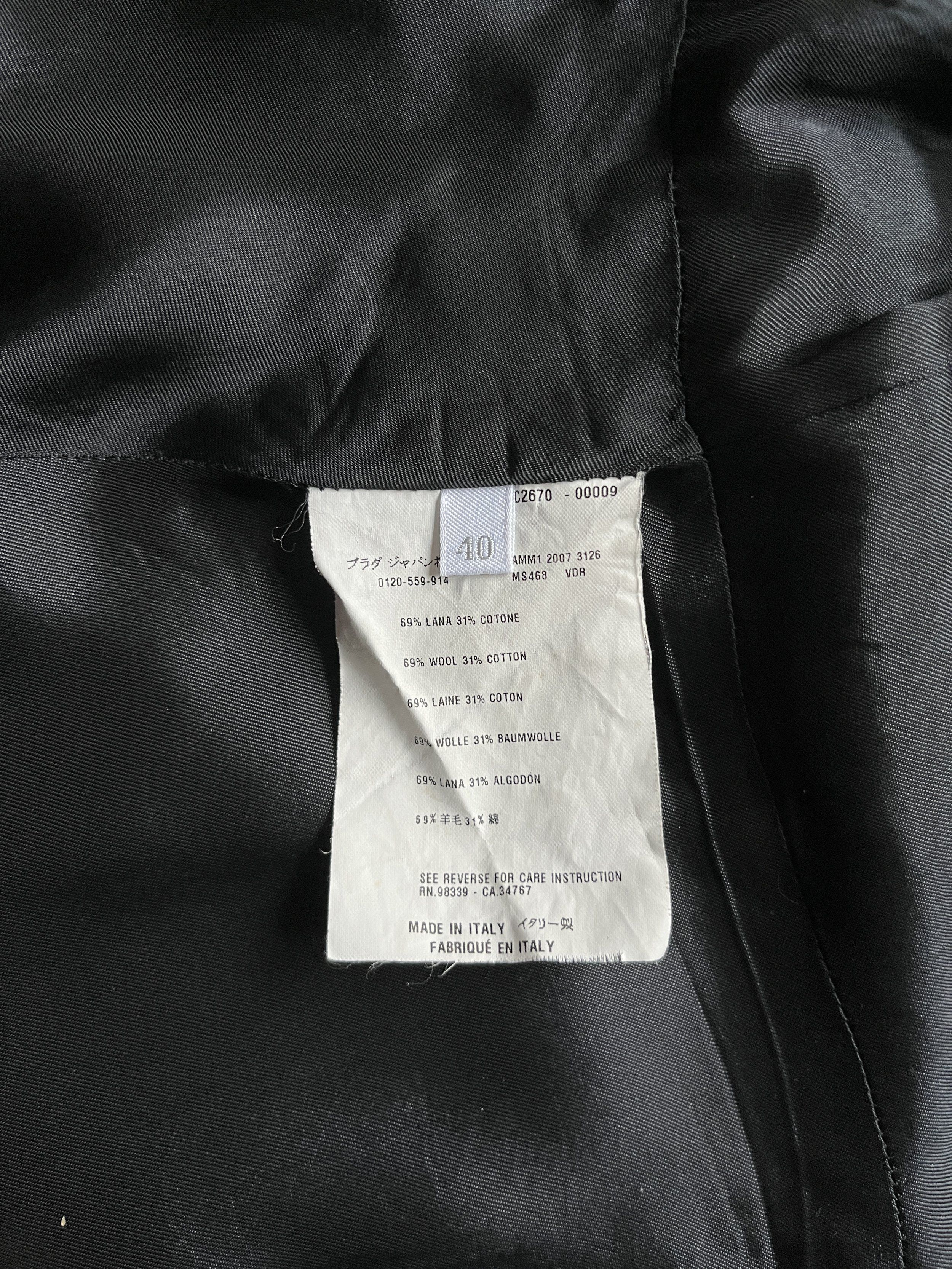 Miu Miu ⚡️QUICK SALE⚡️2007 Miu Miu Black Skirted Coat 3/4 Sleeves Size S / US 4 / IT 40 - 4 Thumbnail