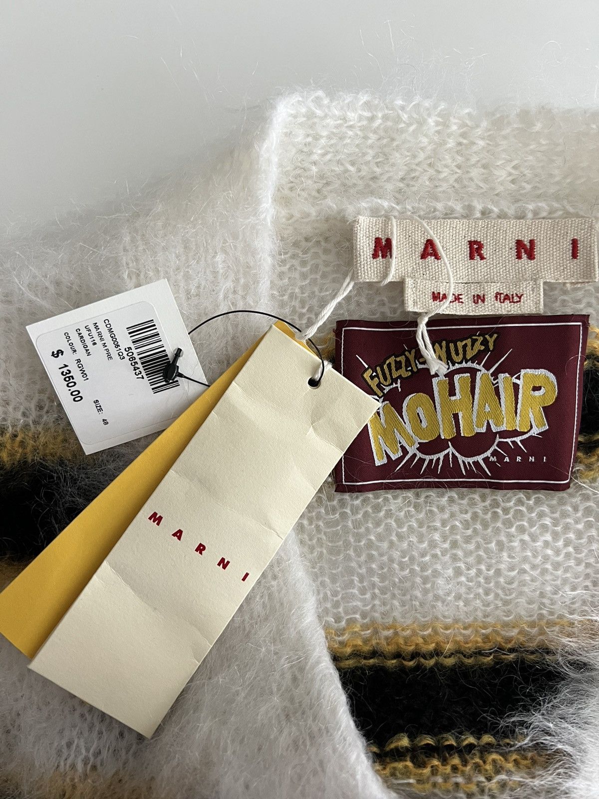 Marni ⚠️$1.4K VALUE⚠️ Marni Mohair Stripped Mohair Cardigan Size US M / EU 48-50 / 2 - 7 Thumbnail