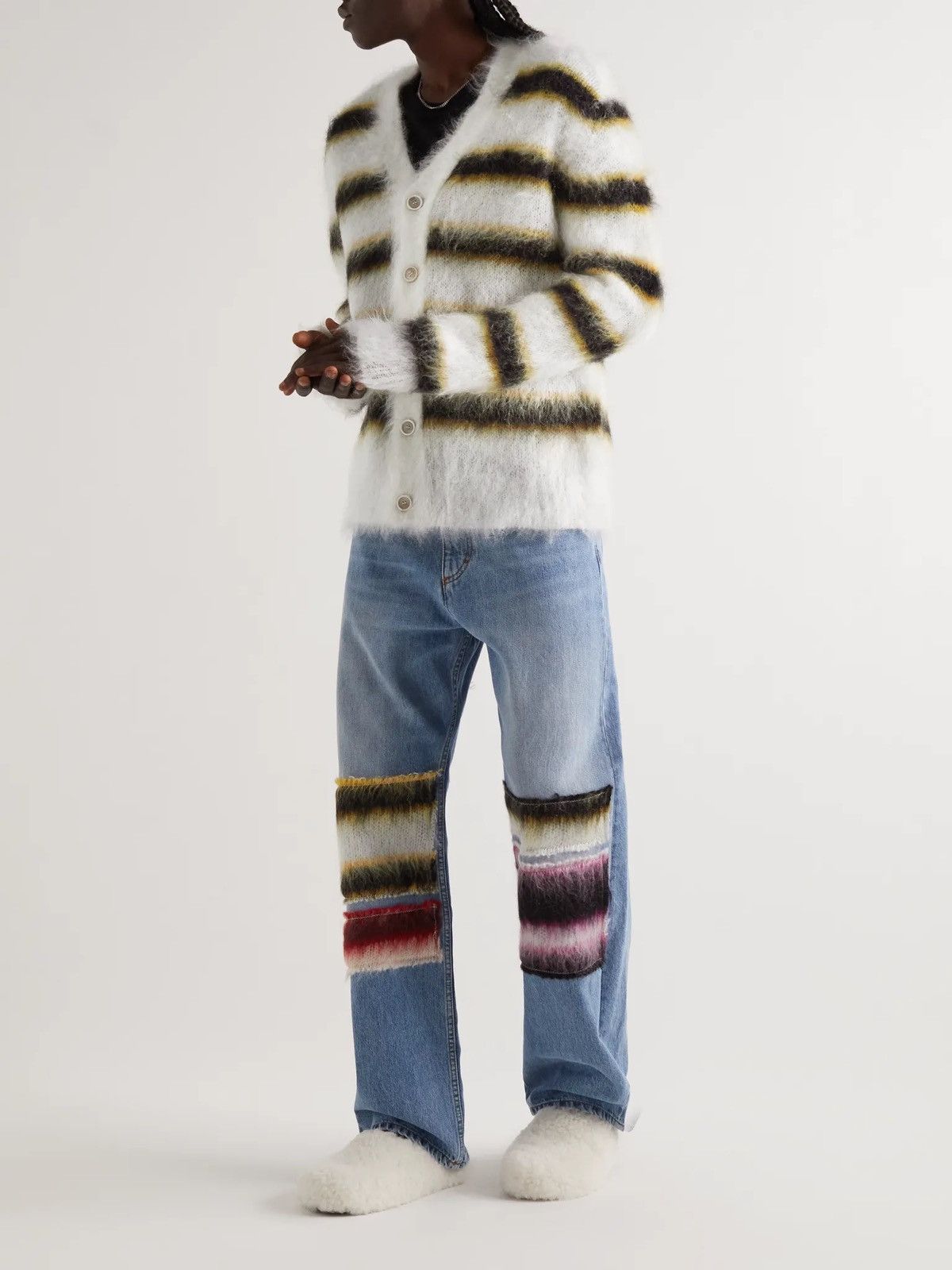 Marni ⚠️$1.4K VALUE⚠️ Marni Mohair Stripped Mohair Cardigan Size US M / EU 48-50 / 2 - 2 Thumbnail