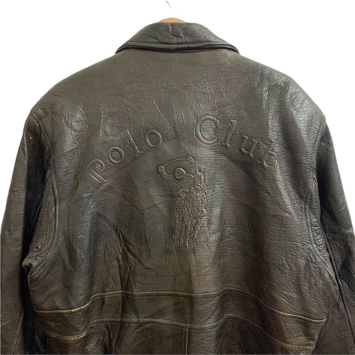 Beverly Hills Polo Club 🔥Polo Club Big Logo Leather Jacket Size US L / EU 52-54 / 3 - 8 Thumbnail