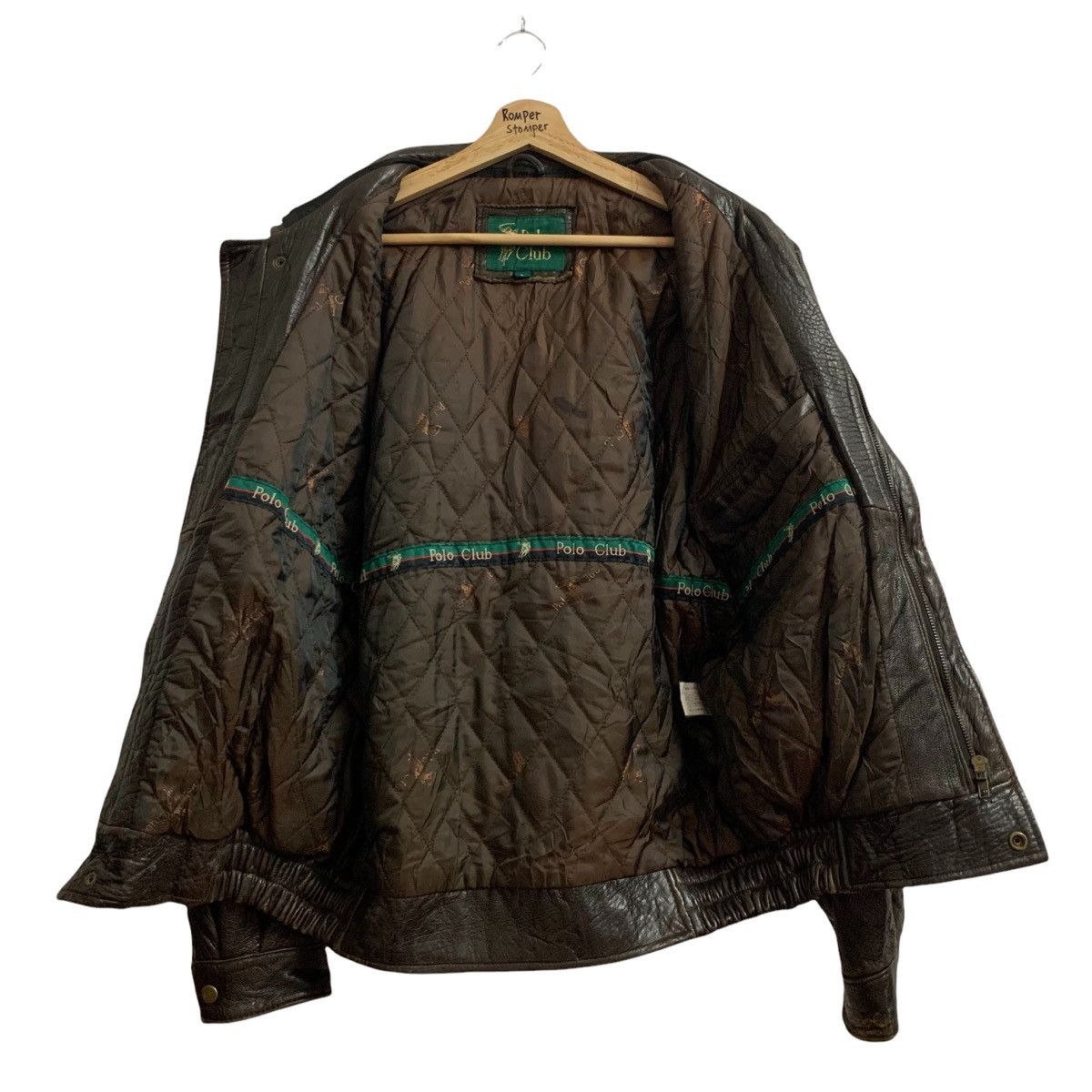Beverly Hills Polo Club 🔥Polo Club Big Logo Leather Jacket Size US L / EU 52-54 / 3 - 12 Thumbnail