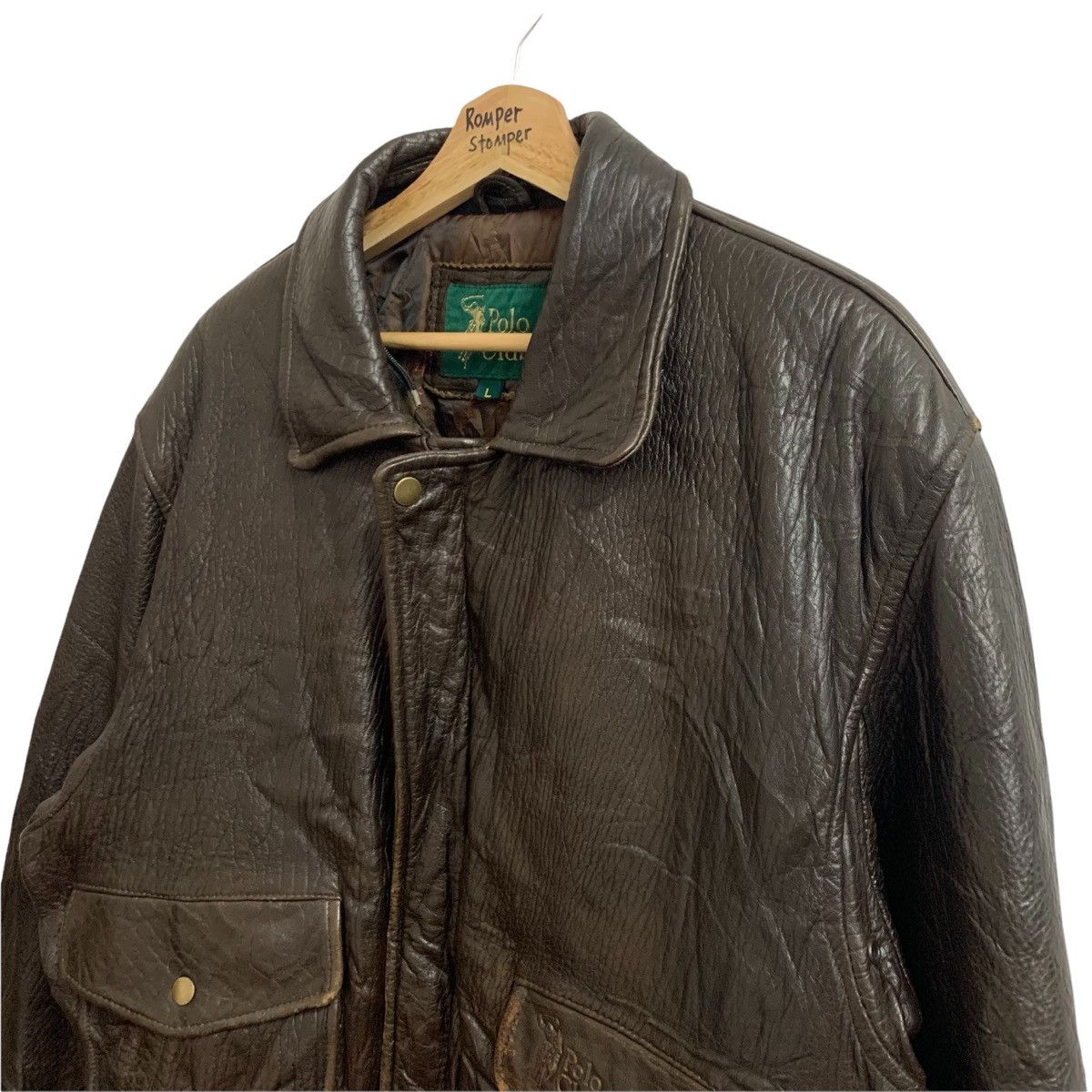 Beverly Hills Polo Club 🔥Polo Club Big Logo Leather Jacket Size US L / EU 52-54 / 3 - 7 Thumbnail