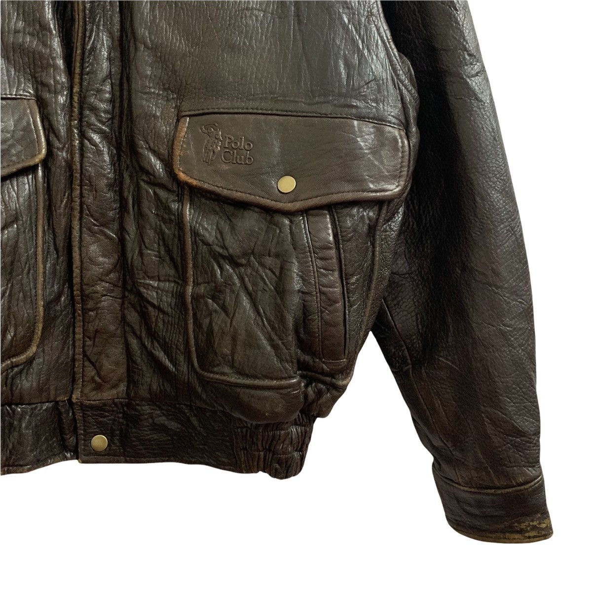 Beverly Hills Polo Club 🔥Polo Club Big Logo Leather Jacket Size US L / EU 52-54 / 3 - 6 Thumbnail