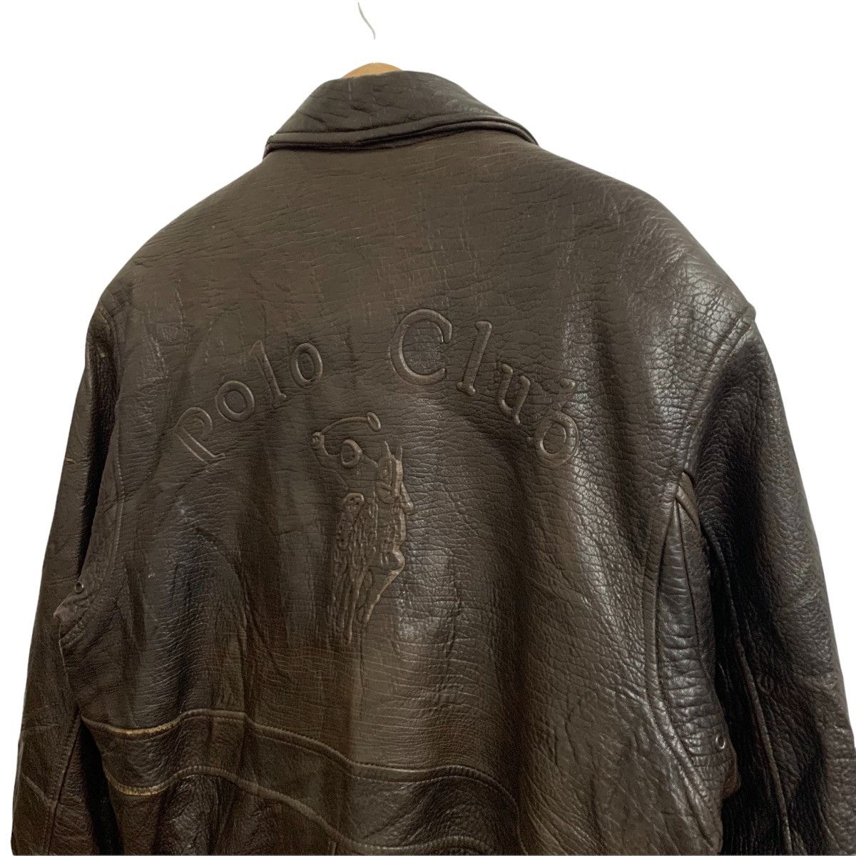 Beverly Hills Polo Club 🔥Polo Club Big Logo Leather Jacket Size US L / EU 52-54 / 3 - 11 Thumbnail