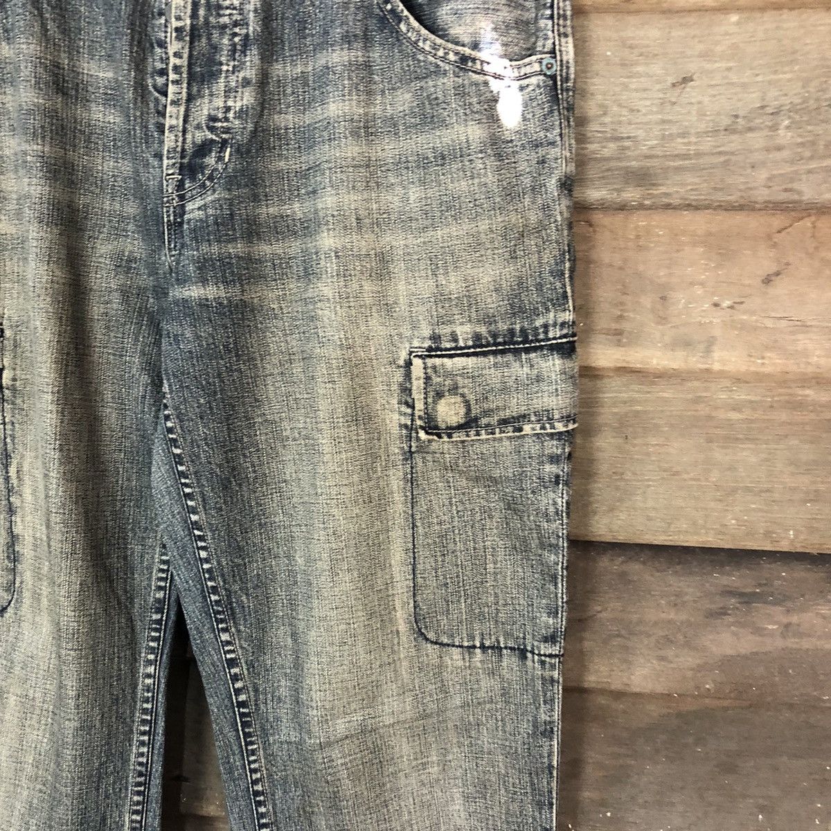 Faded Glory DLL Gap Denim faded Cargo Multipocket Pants #1512 Size US 34 / EU 50 - 5 Thumbnail