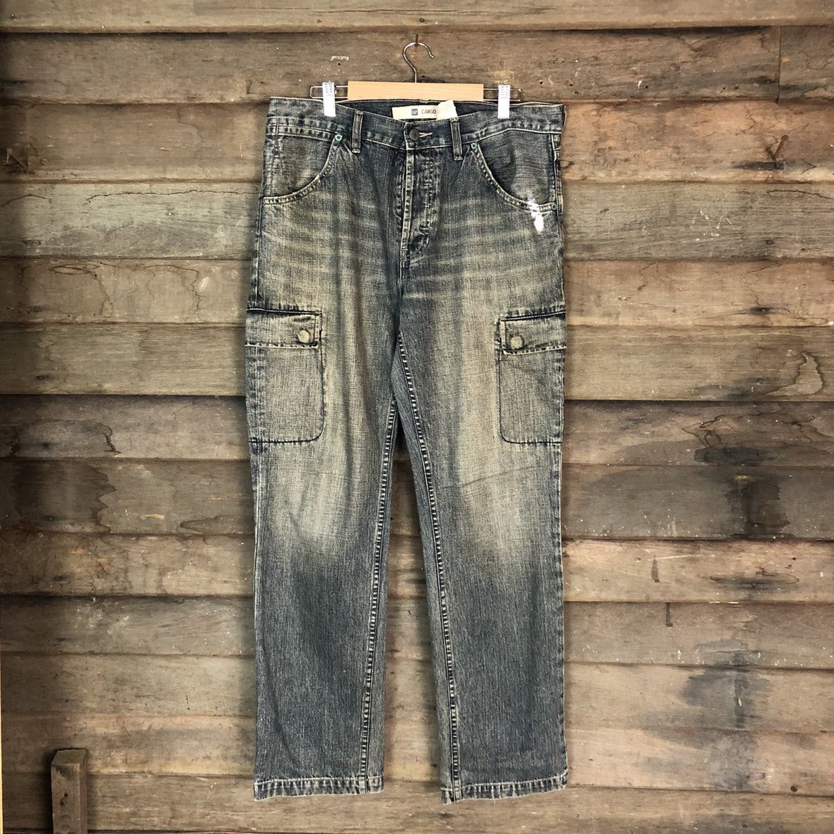Faded Glory DLL Gap Denim faded Cargo Multipocket Pants #1512 Size US 34 / EU 50 - 1 Thumbnail