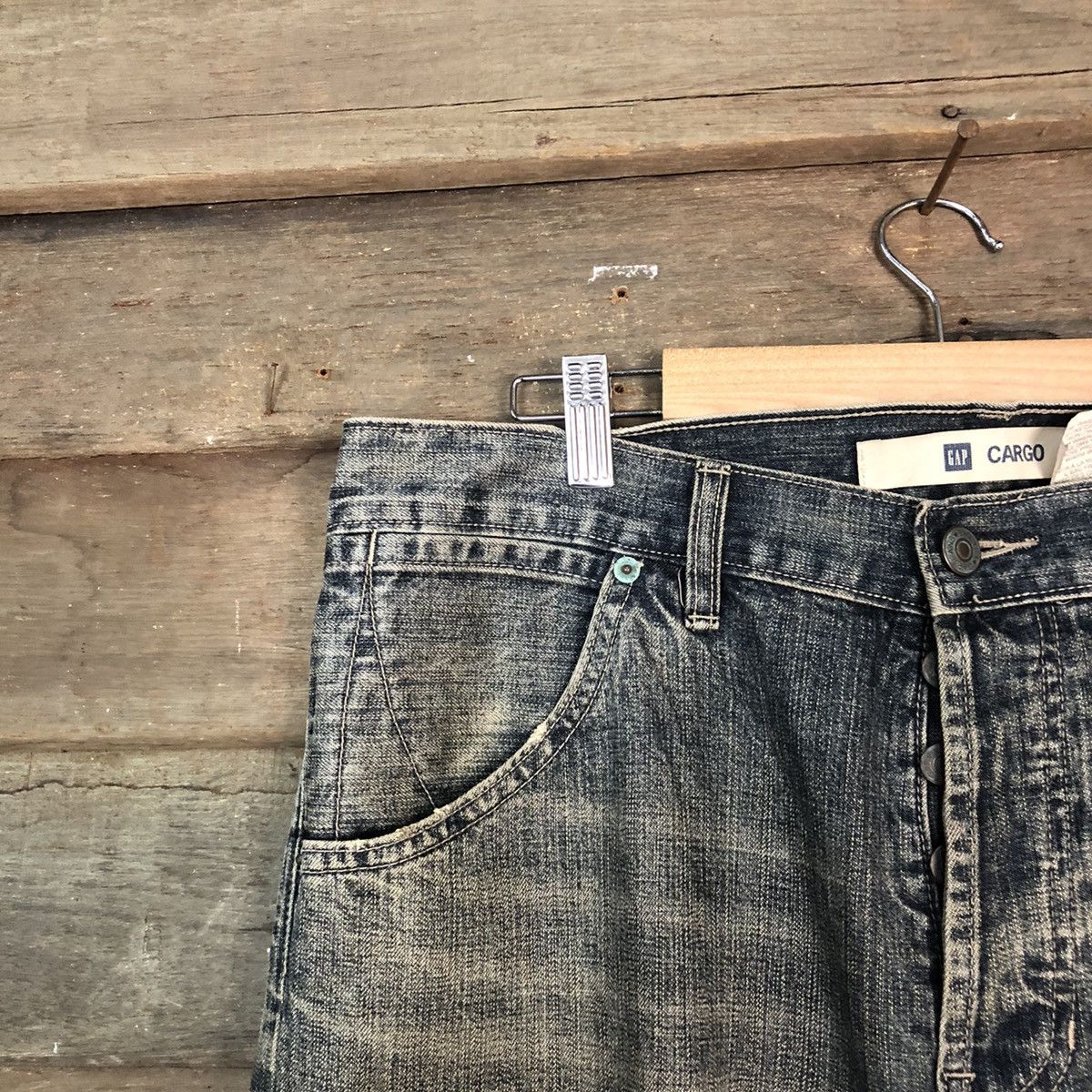 Faded Glory DLL Gap Denim faded Cargo Multipocket Pants #1512 Size US 34 / EU 50 - 6 Thumbnail