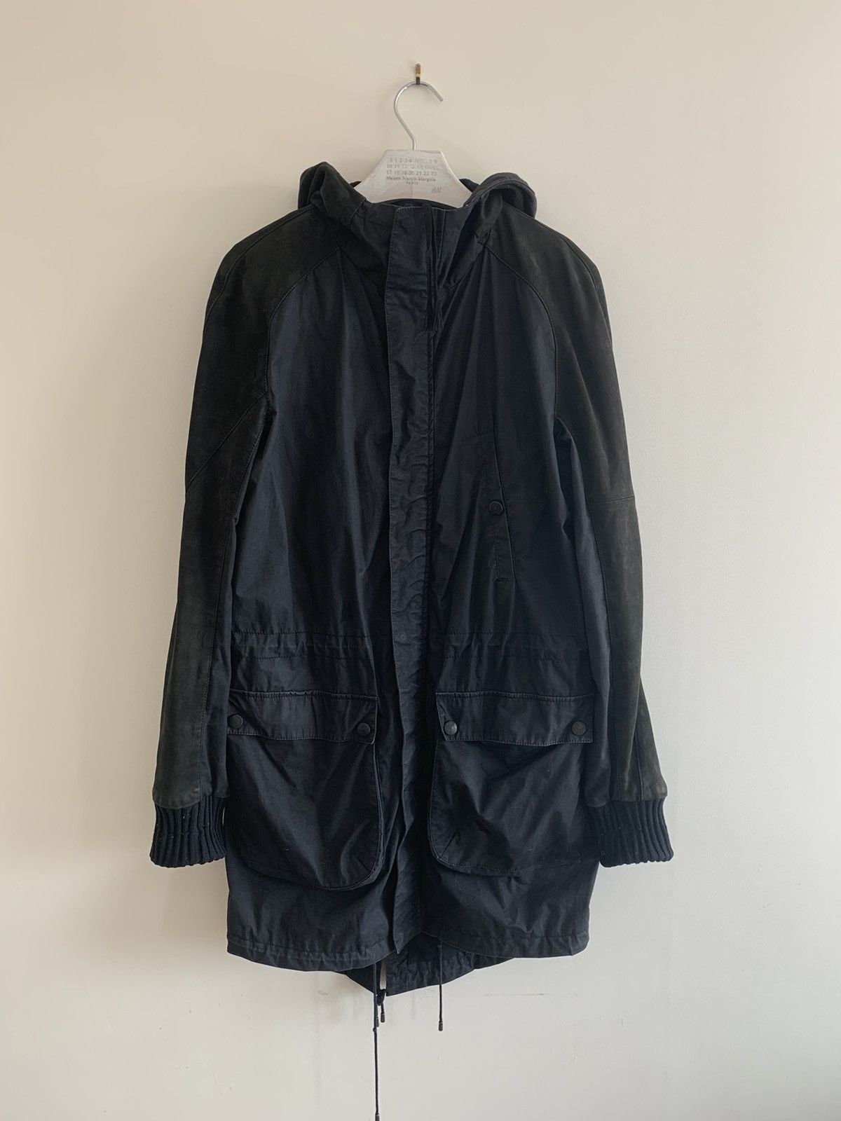 Image of Damir Doma x Silent By Damir Doma Chiron Fishtail Zip Parka Hooded Jacket Coat - Not Leather (Size 