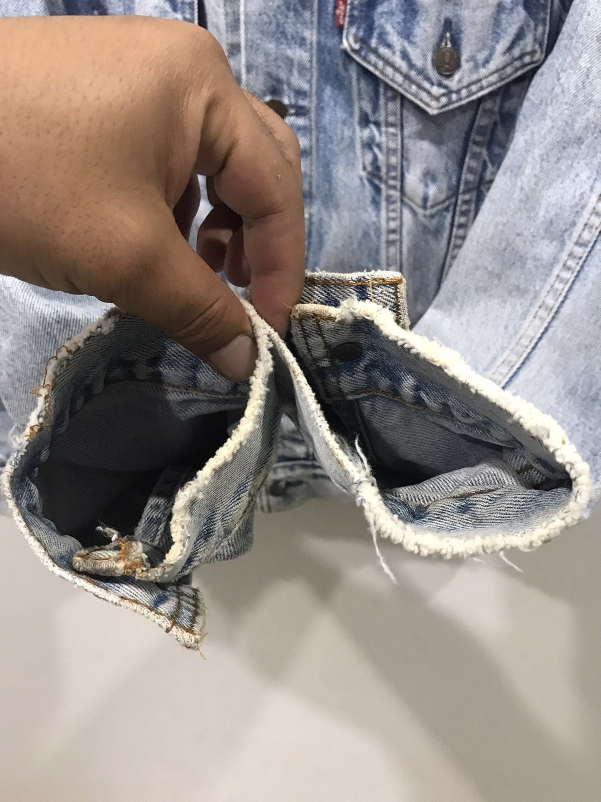 Levi's × Vintage Vintage 90s Levis 777 Button #527 Distressed denim Jacket Size US M / EU 48-50 / 2 - 11 Thumbnail