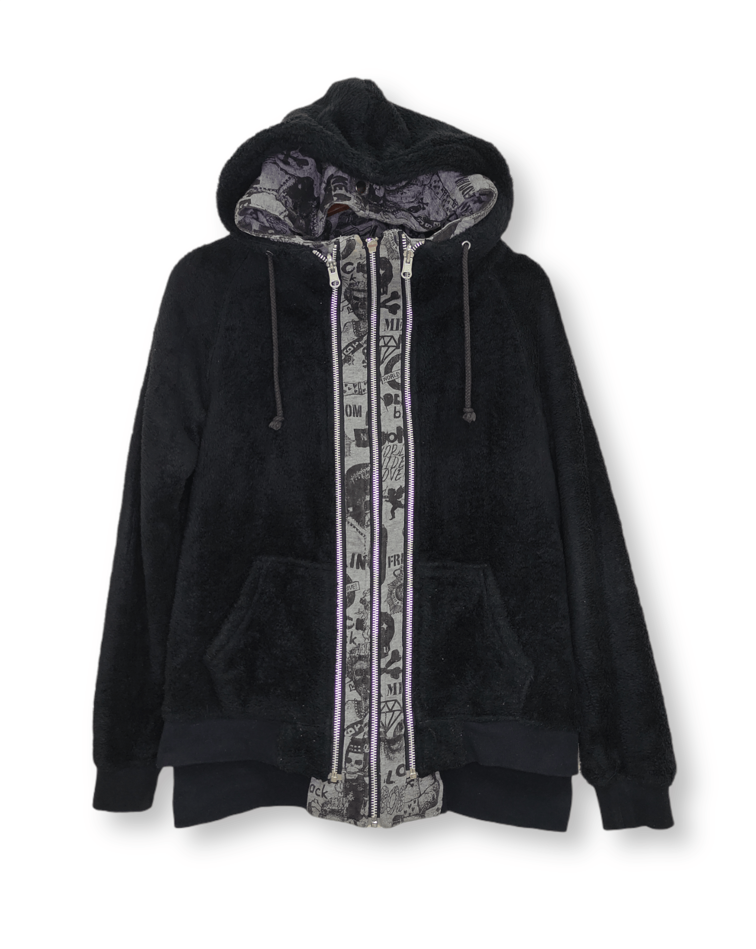 Japanese Brand Reversible Hoodie Fleece Skull Queen Full Print Size US M / EU 48-50 / 2 - 8 Thumbnail