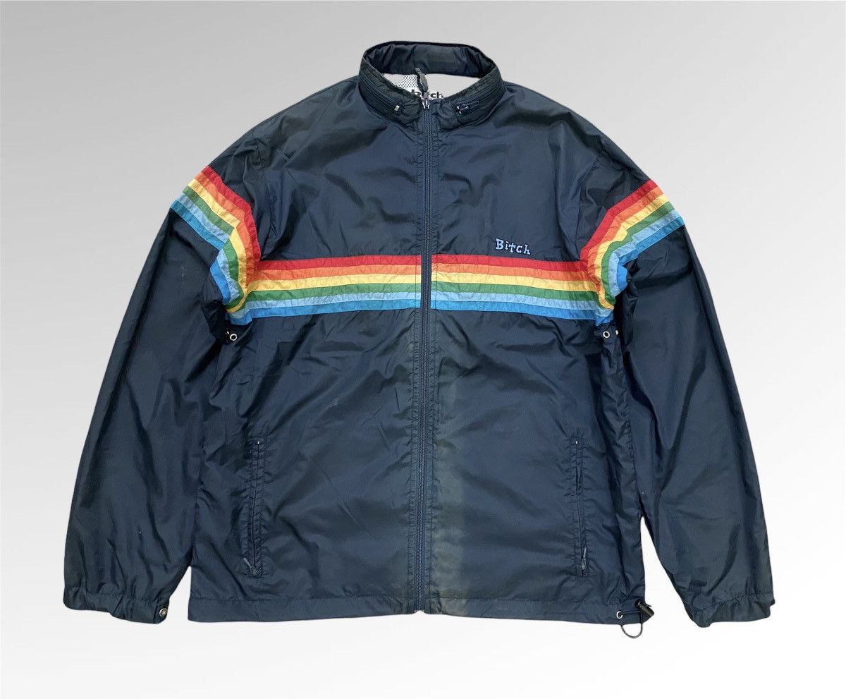 Vintage Vintage Bitch Skateboards Rainbow Stripe Nylon Jacket Size US L / EU 52-54 / 3 - 2 Thumbnail