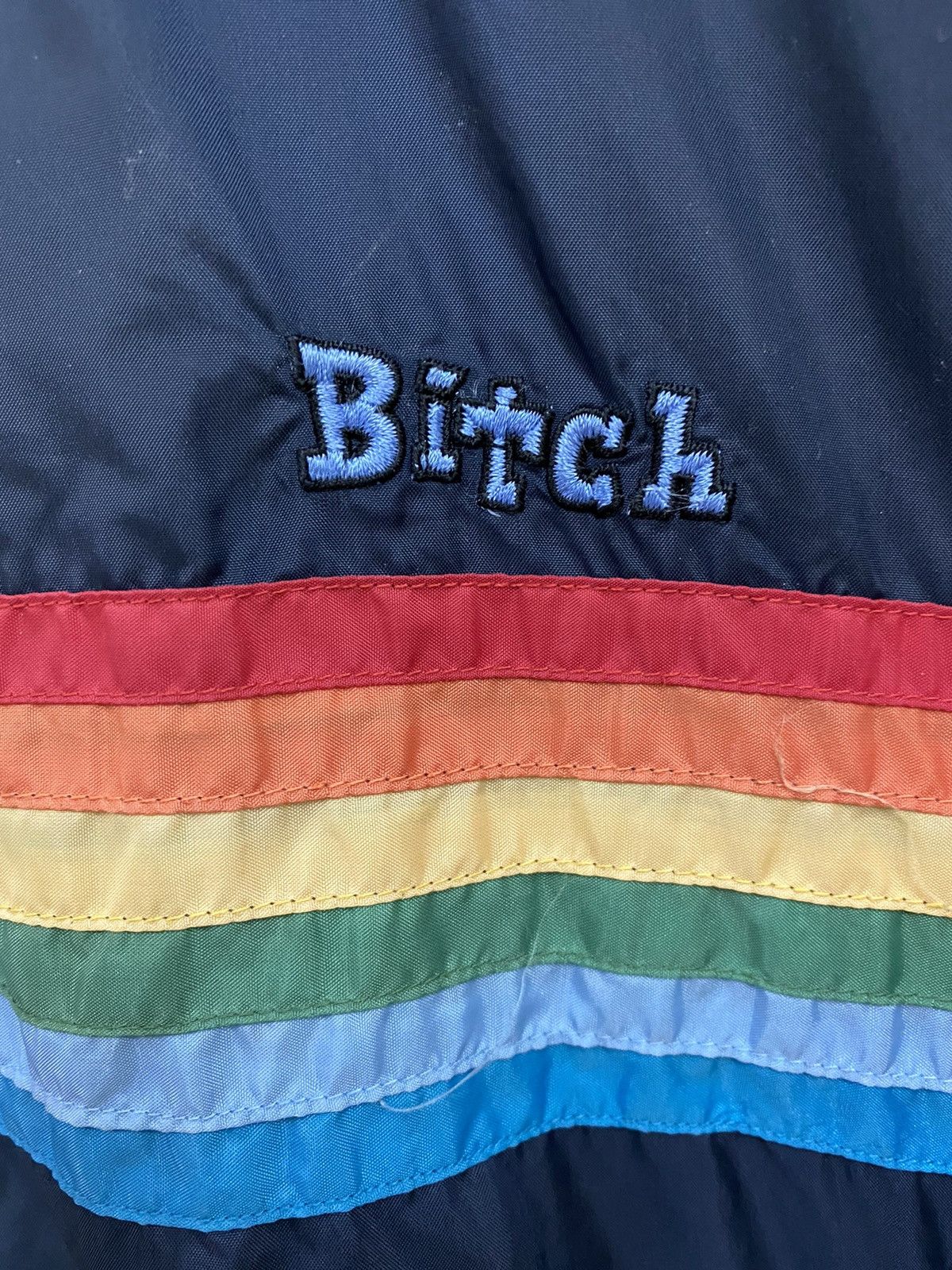Vintage Vintage Bitch Skateboards Rainbow Stripe Nylon Jacket Size US L / EU 52-54 / 3 - 11 Thumbnail