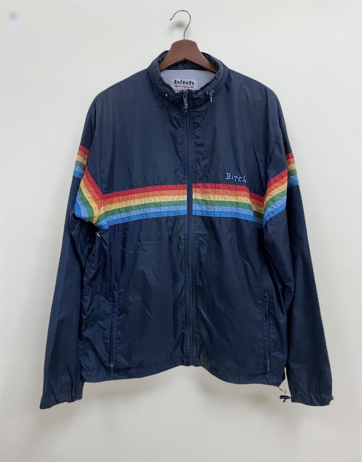 Vintage BITCH Skateboards Nylon Coach Jacket 90s Bitch skateboards