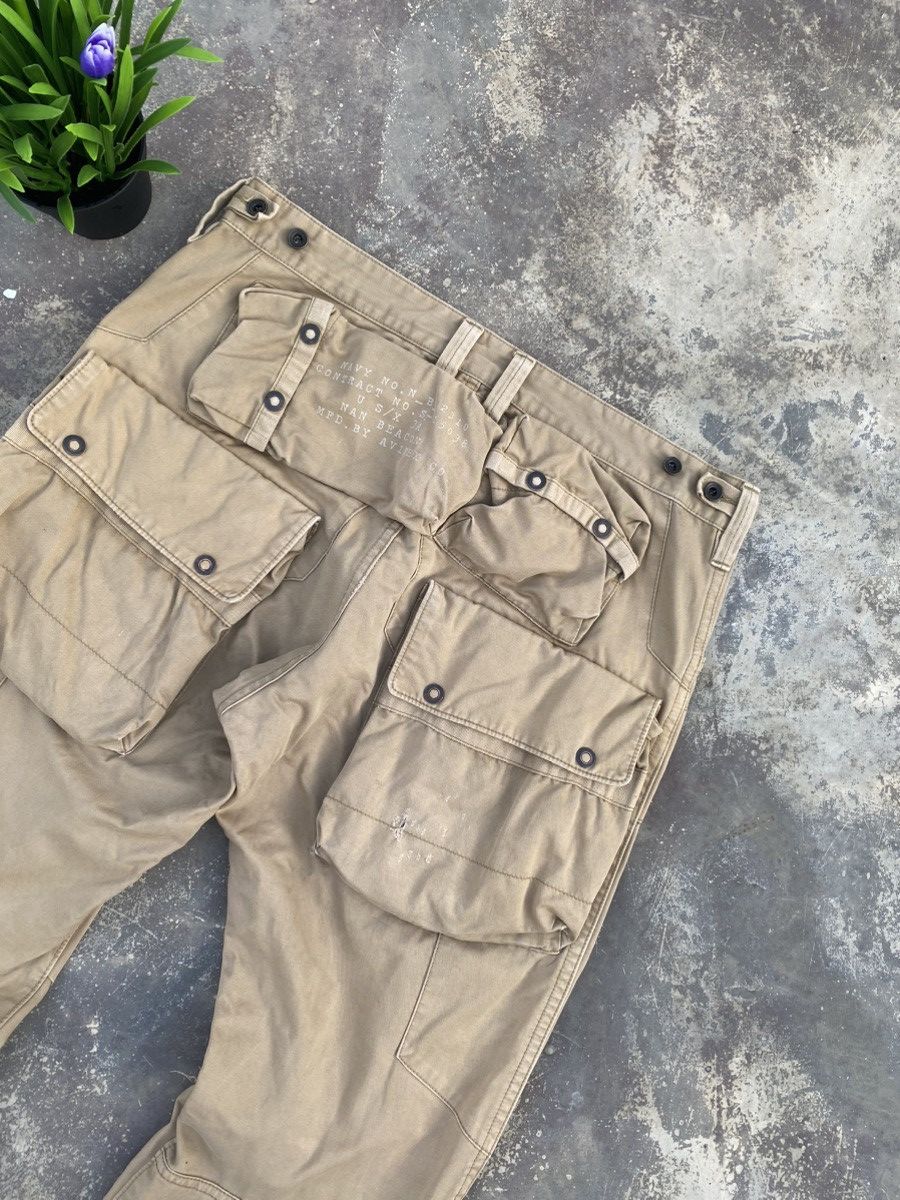 image of Steals Thrashed Avirex Multipocket Tactical Pants in Cream, Men's (Size 34)