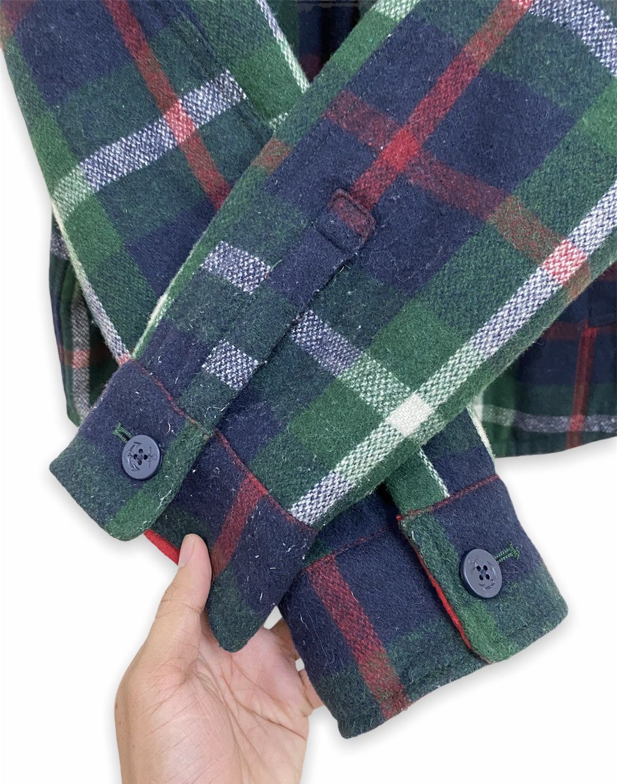 Flannel × Japanese Brand × Vintage Vintage Top Valu Japanese Brand Wool Chekered Flannel Size US XL / EU 56 / 4 - 5 Thumbnail