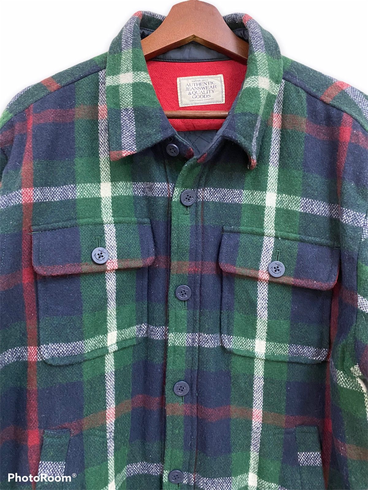 Flannel × Japanese Brand × Vintage Vintage Top Valu Japanese Brand Wool Chekered Flannel Size US XL / EU 56 / 4 - 3 Thumbnail