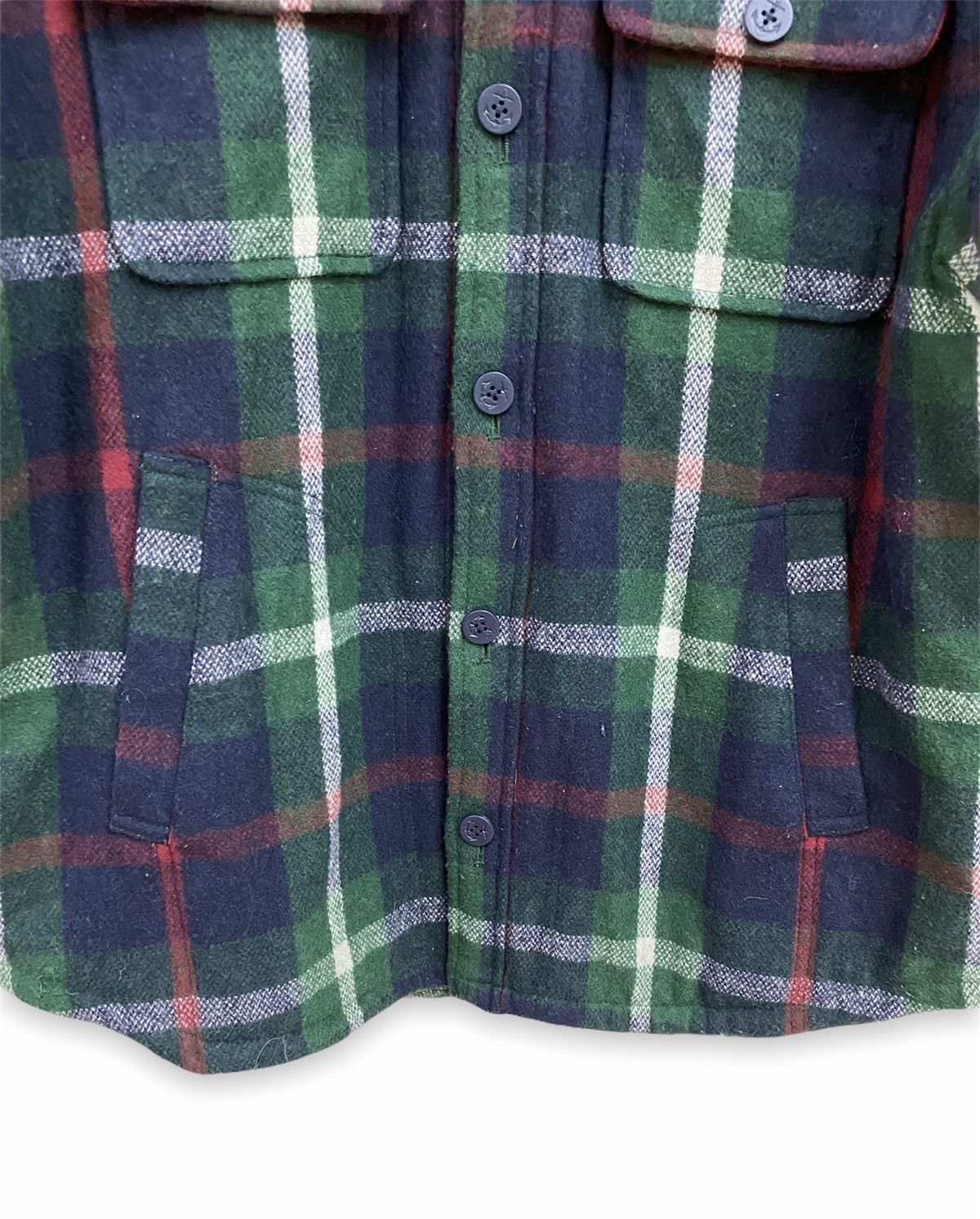 Flannel × Japanese Brand × Vintage Vintage Top Valu Japanese Brand Wool Chekered Flannel Size US XL / EU 56 / 4 - 4 Thumbnail