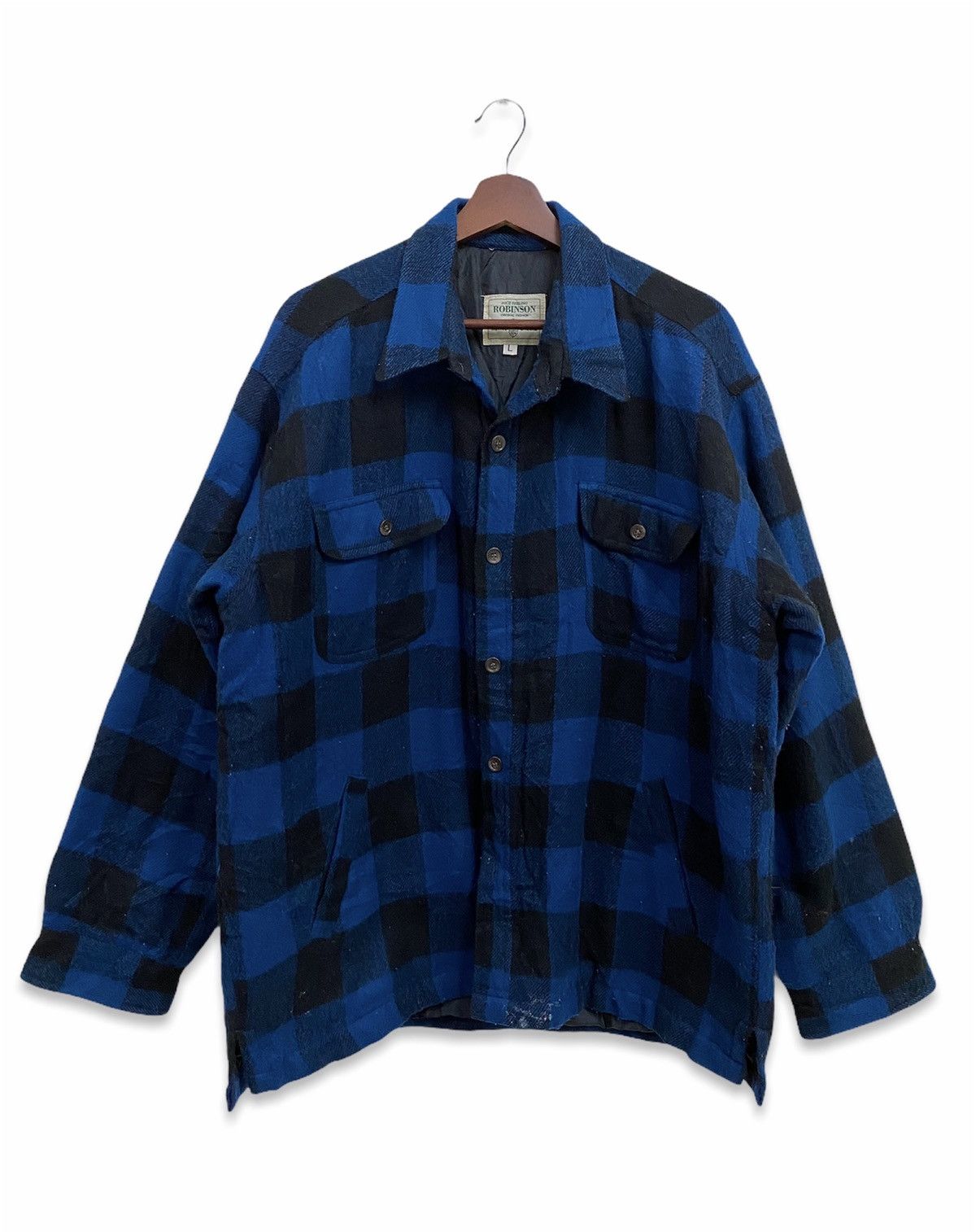 Flannel × Japanese Brand × Vintage Vintage Japanese Wool Flannel Jacket Size US L / EU 52-54 / 3 - 1 Thumbnail
