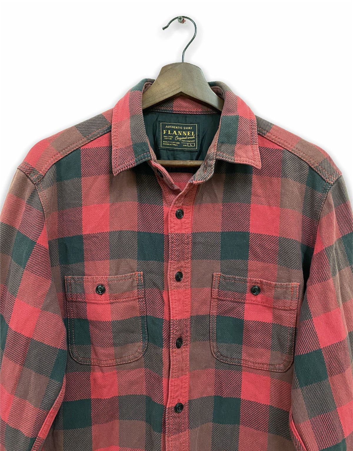 Flannel × Japanese Brand × Uniqlo Vintage Uniqlo Flannel Plaid Red Filson Style Size US L / EU 52-54 / 3 - 3 Thumbnail