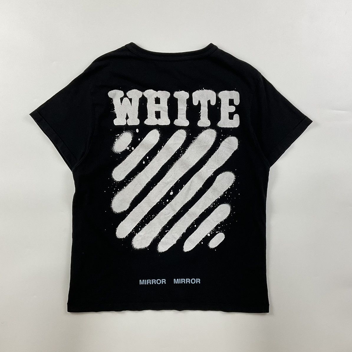 image of Off White Spray Diagonal Shirt in Black, Men's (Size Small)